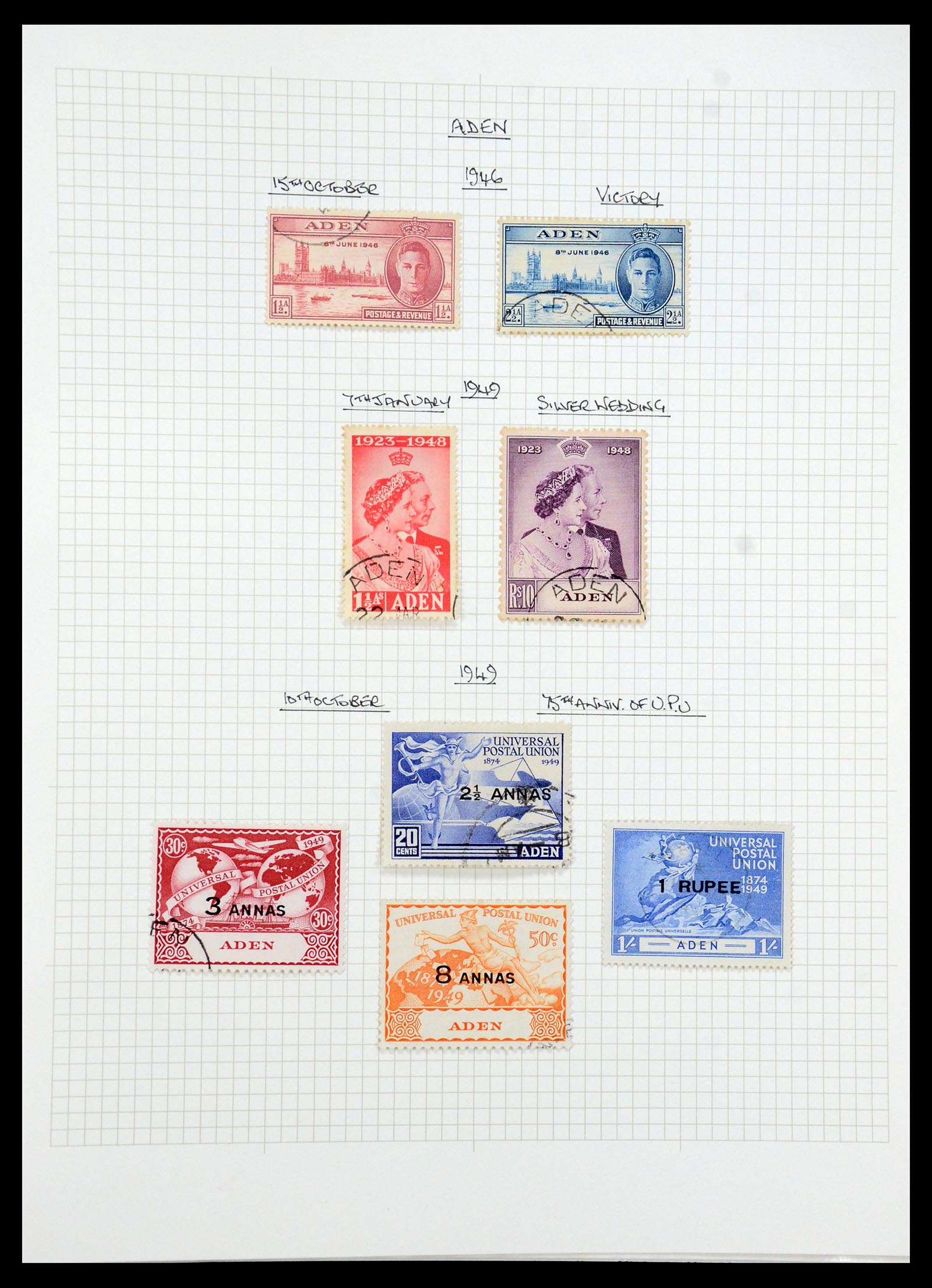 35480 002 - Postzegelverzameling 35480 Engelse koloniën George VI 1936-1953.