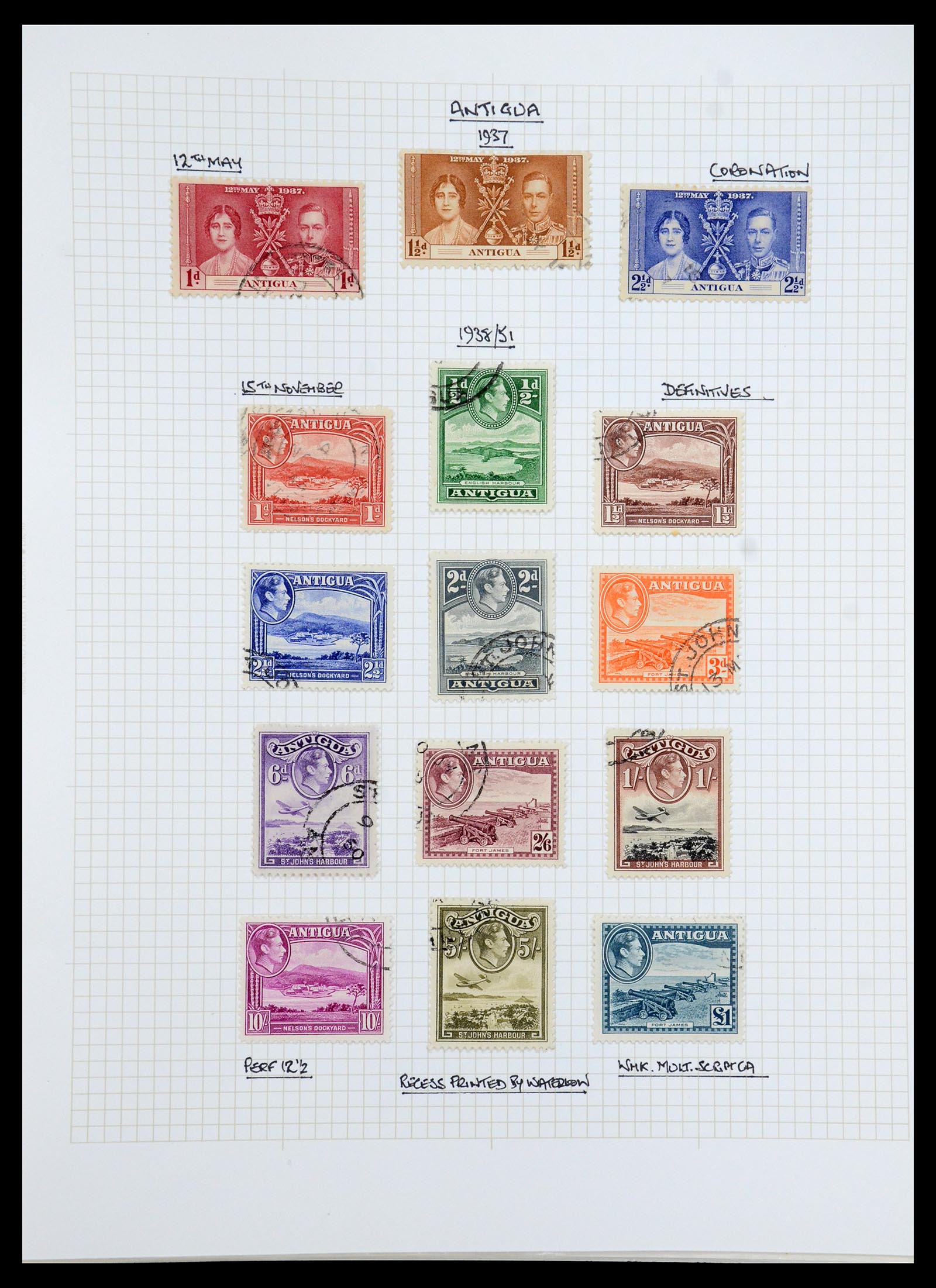 35480 004 - Postzegelverzameling 35480 Engelse koloniën George VI 1936-1953.