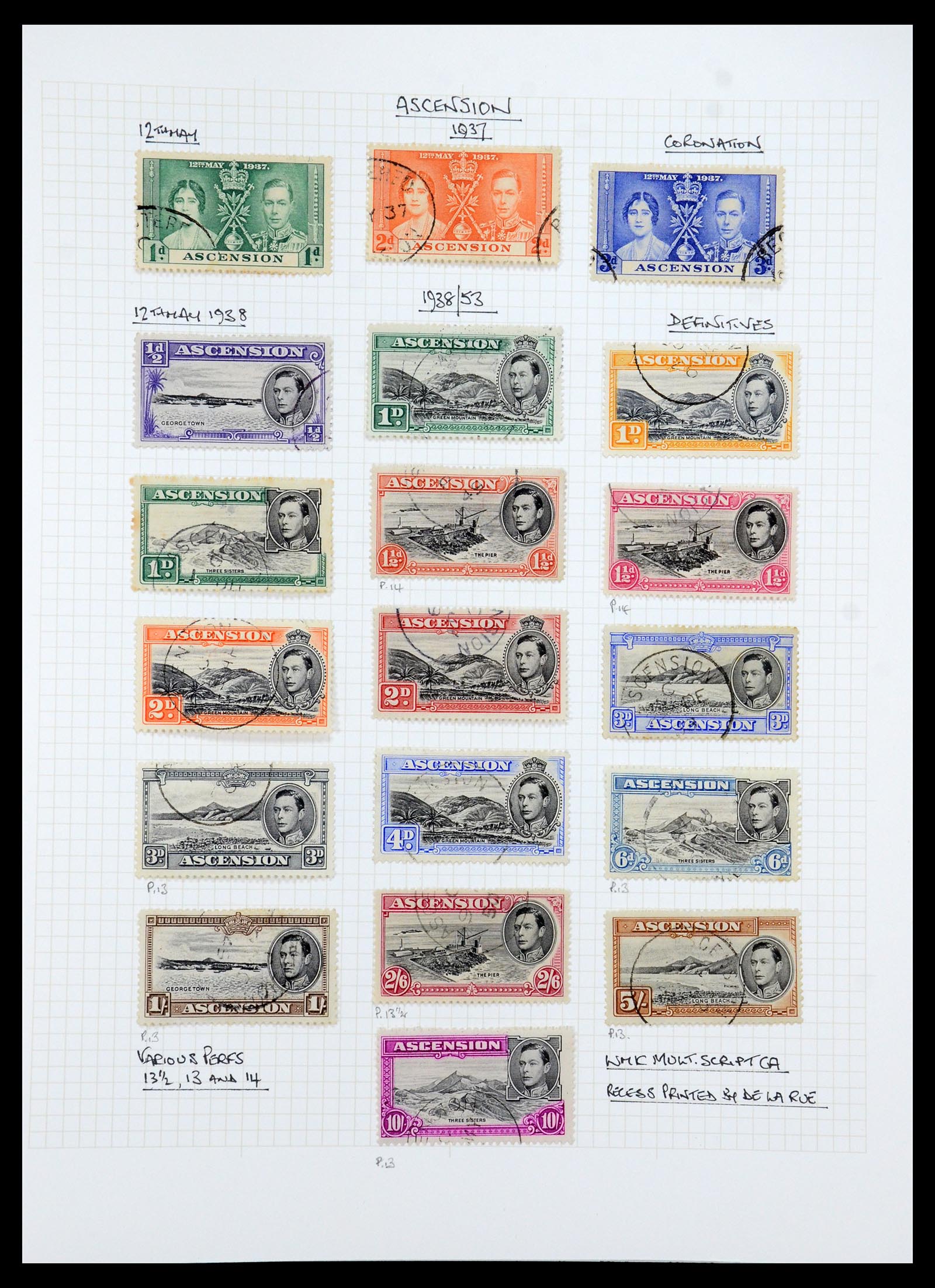 35480 006 - Postzegelverzameling 35480 Engelse koloniën George VI 1936-1953.