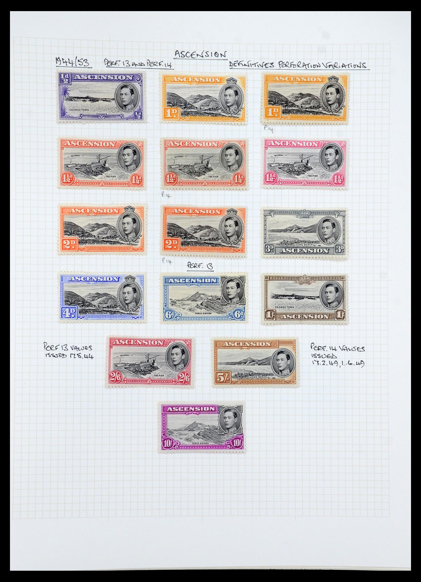 35480 007 - Postzegelverzameling 35480 Engelse koloniën George VI 1936-1953.