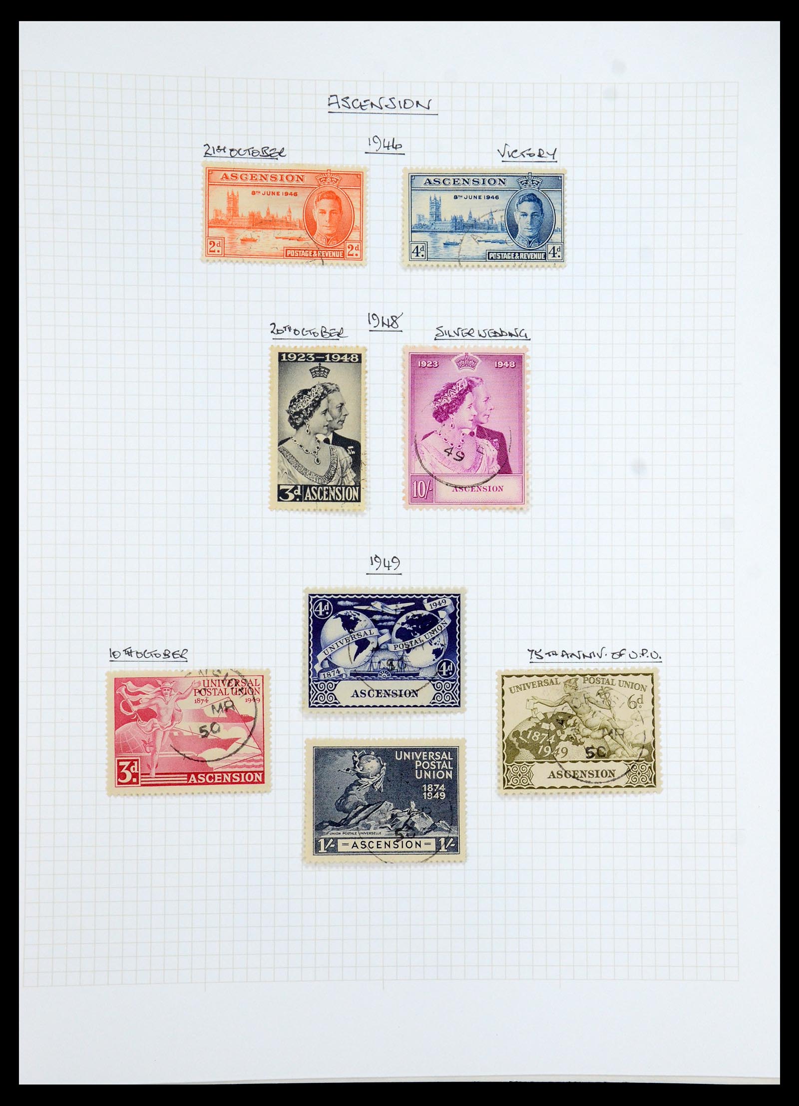 35480 008 - Postzegelverzameling 35480 Engelse koloniën George VI 1936-1953.