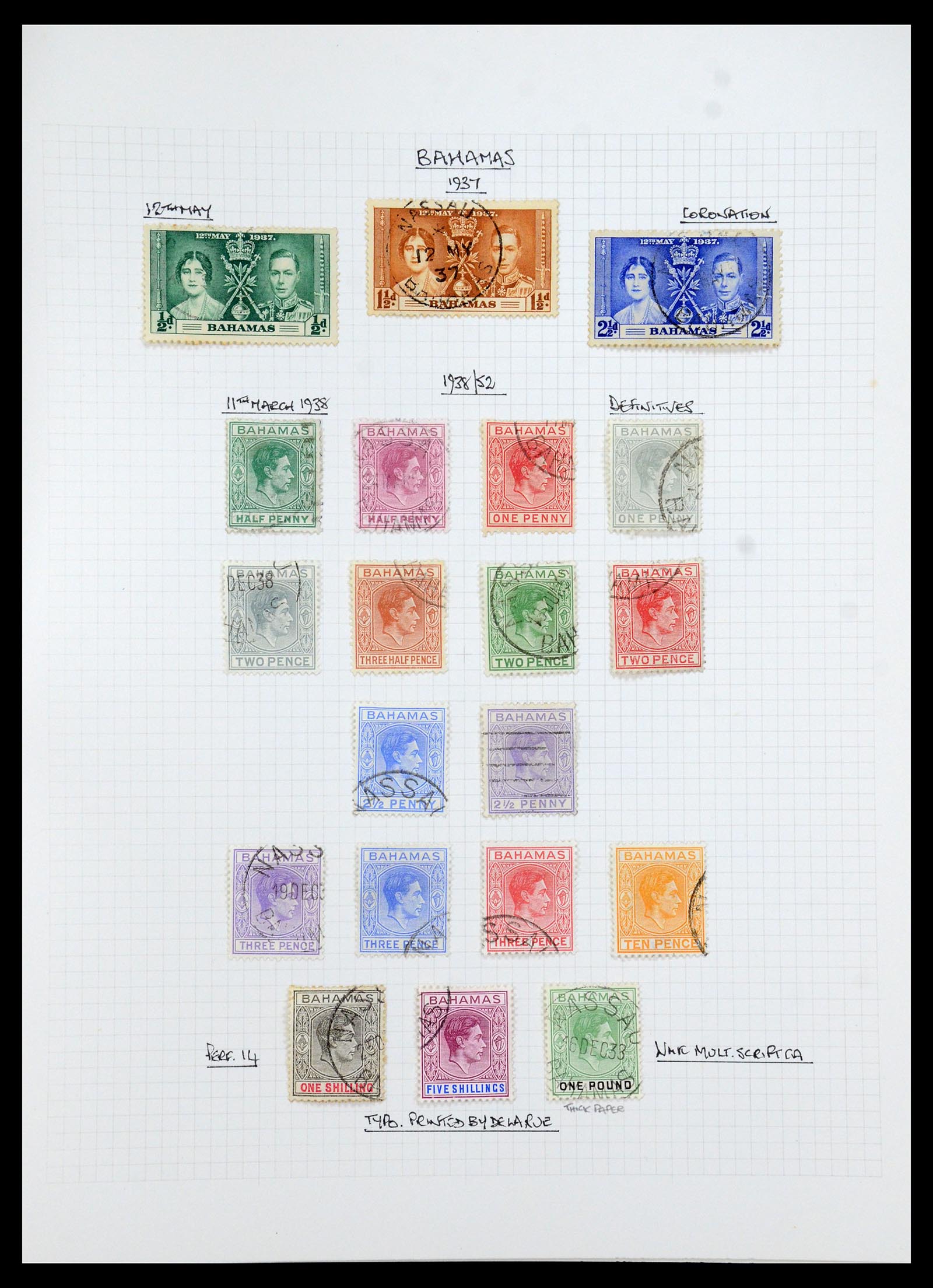 35480 009 - Postzegelverzameling 35480 Engelse koloniën George VI 1936-1953.