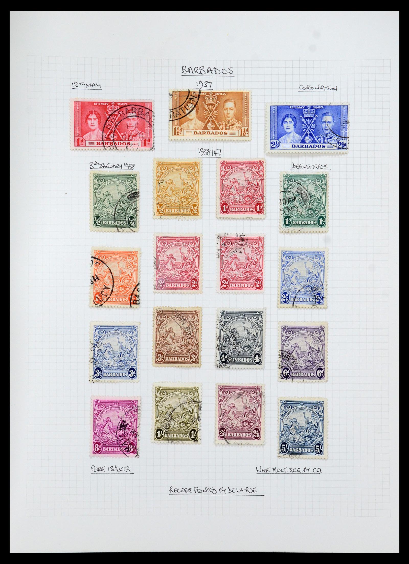 35480 013 - Postzegelverzameling 35480 Engelse koloniën George VI 1936-1953.