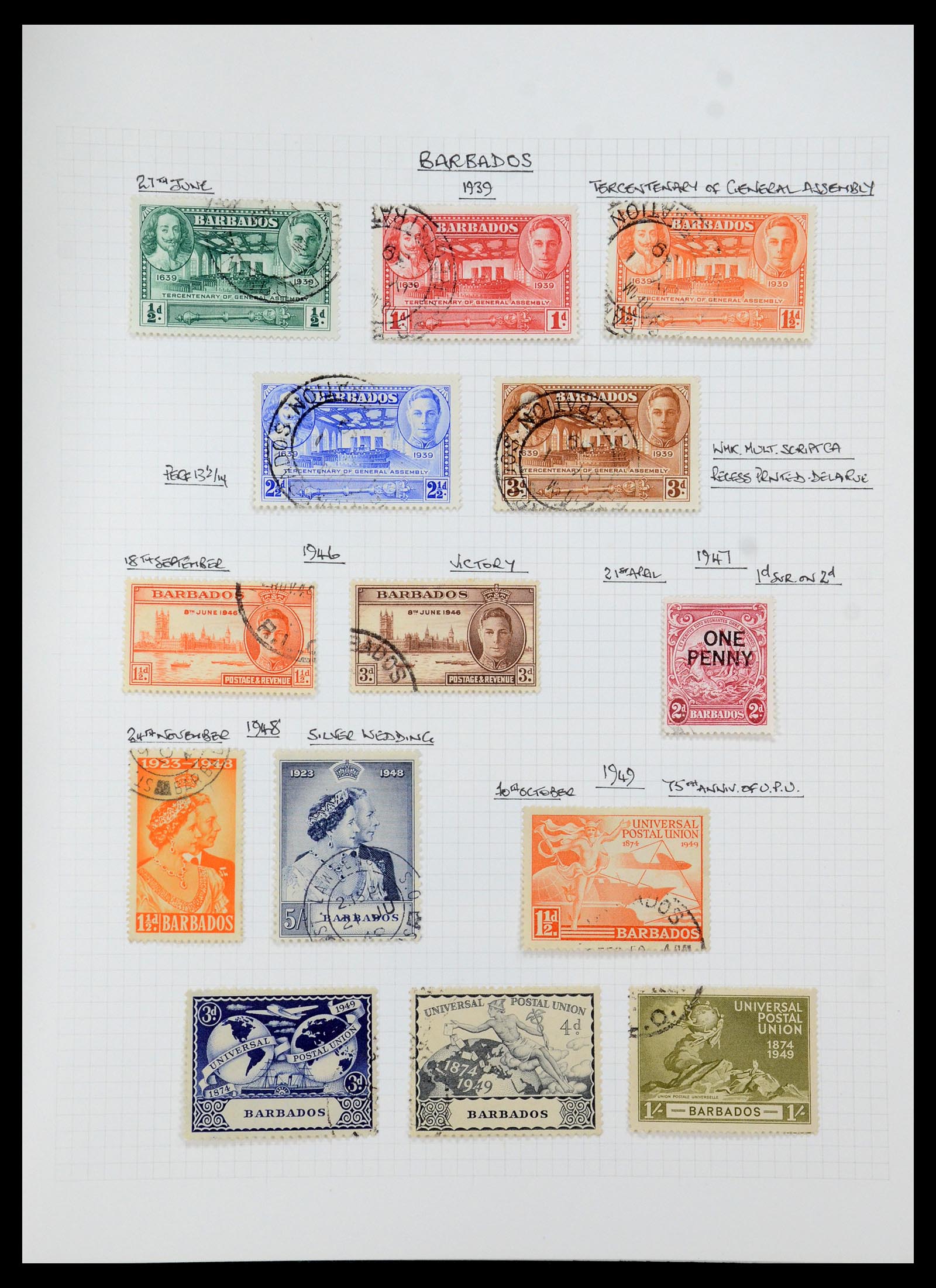 35480 014 - Postzegelverzameling 35480 Engelse koloniën George VI 1936-1953.