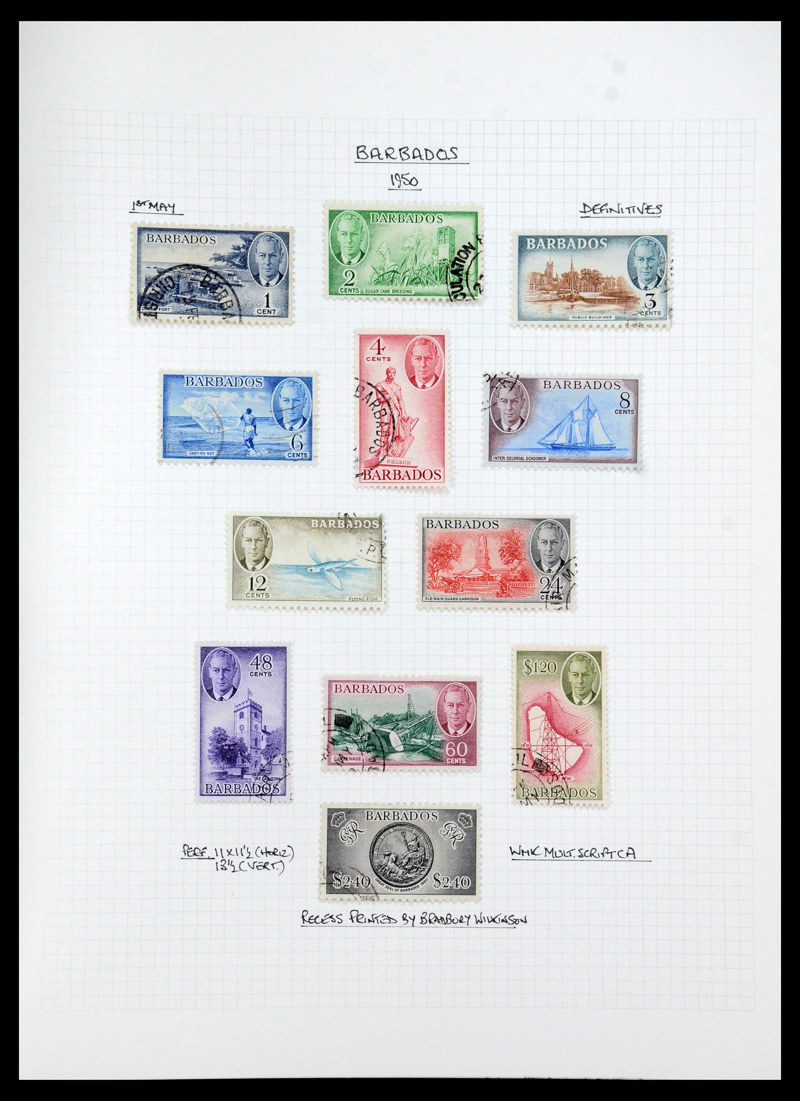 35480 015 - Postzegelverzameling 35480 Engelse koloniën George VI 1936-1953.
