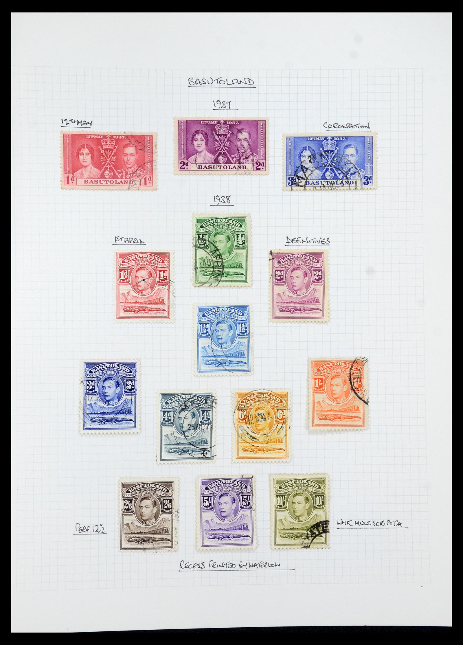 35480 017 - Postzegelverzameling 35480 Engelse koloniën George VI 1936-1953.