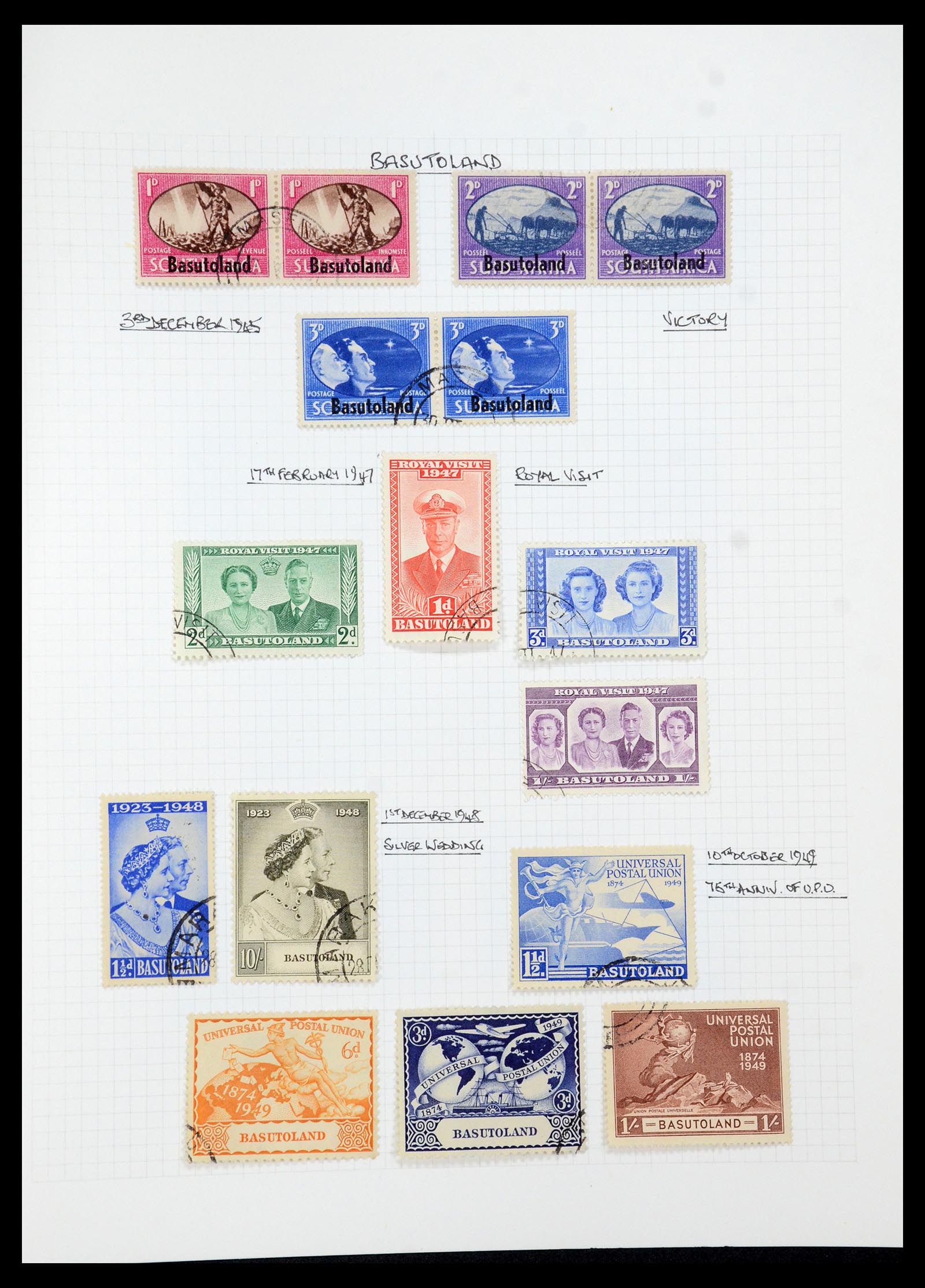 35480 018 - Postzegelverzameling 35480 Engelse koloniën George VI 1936-1953.