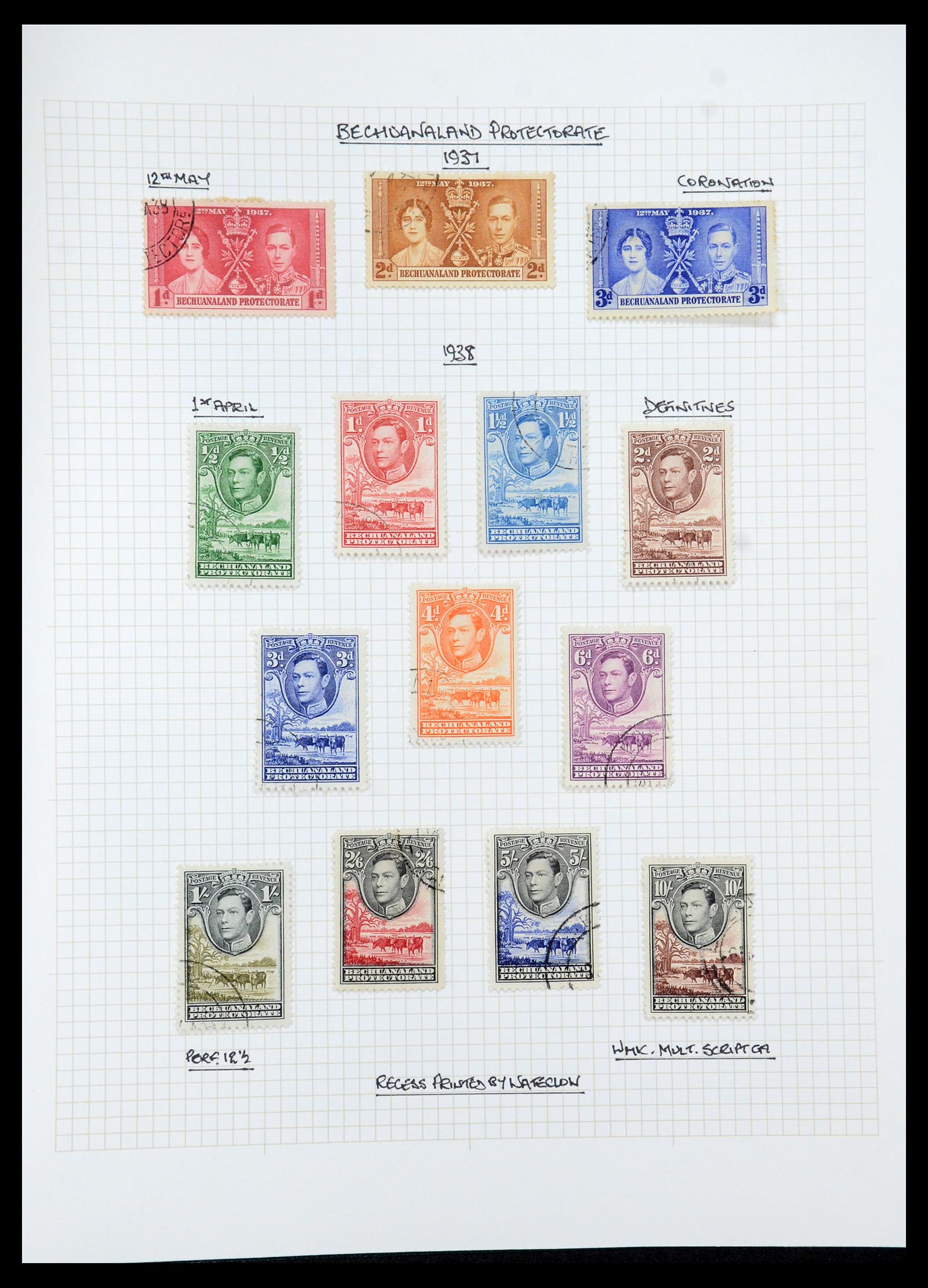 35480 019 - Postzegelverzameling 35480 Engelse koloniën George VI 1936-1953.