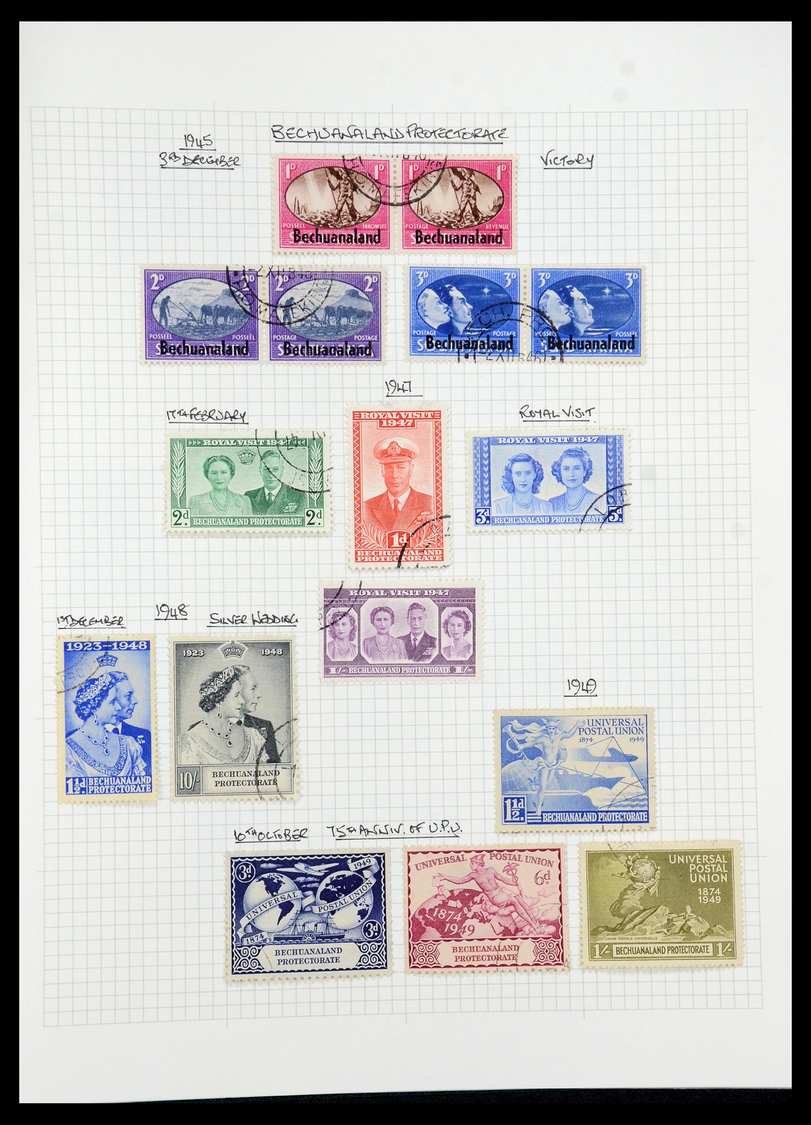 35480 020 - Postzegelverzameling 35480 Engelse koloniën George VI 1936-1953.
