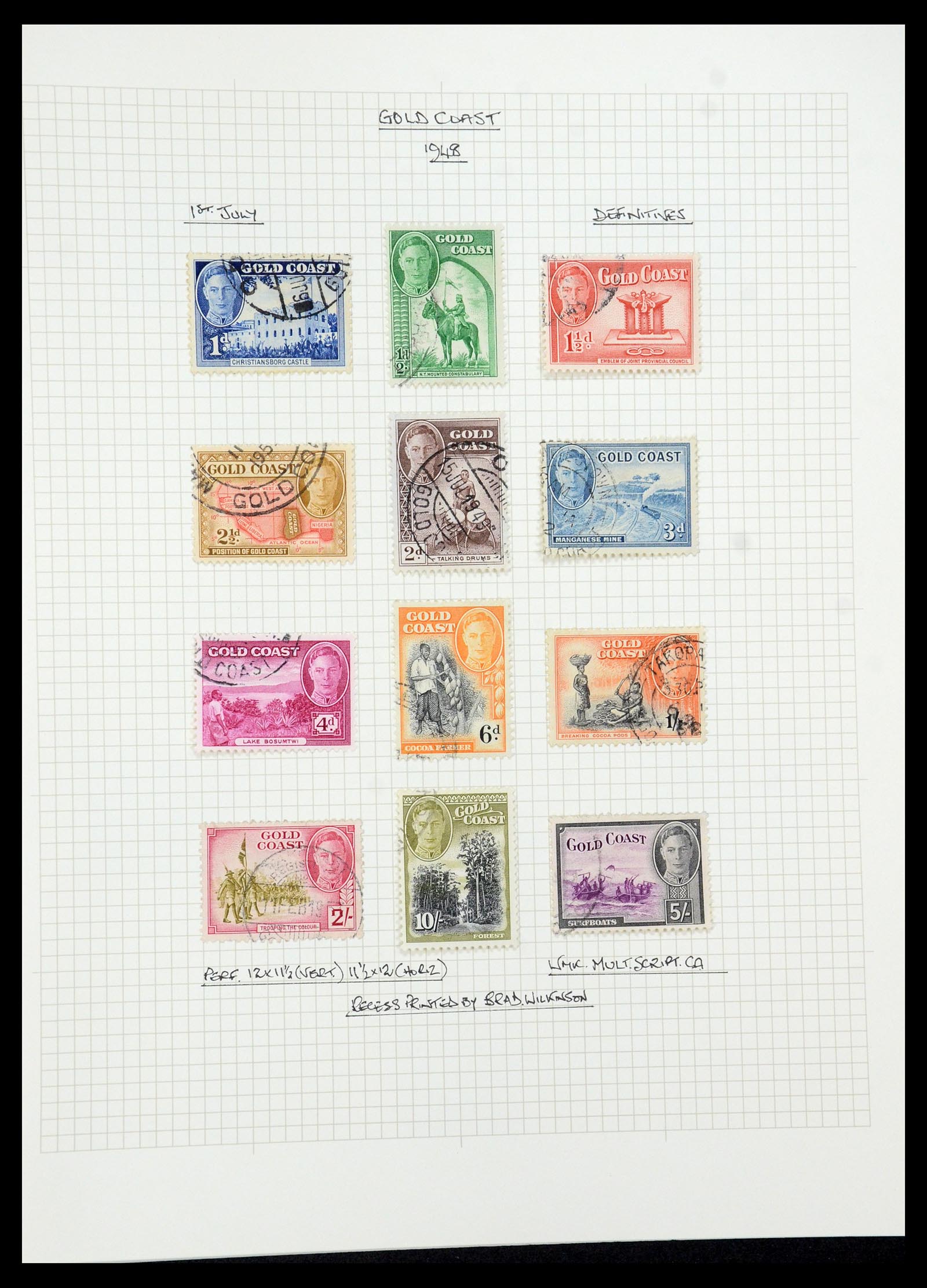35480 061 - Postzegelverzameling 35480 Engelse koloniën George VI 1936-1953.