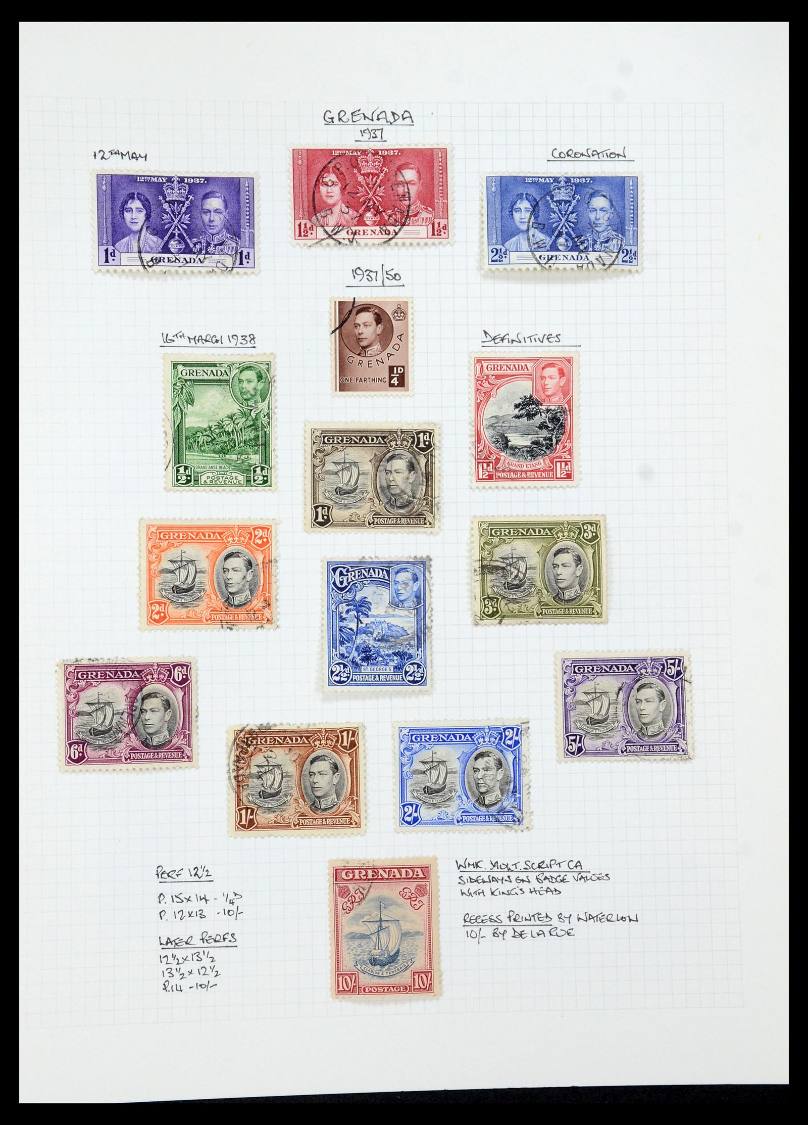 35480 062 - Postzegelverzameling 35480 Engelse koloniën George VI 1936-1953.