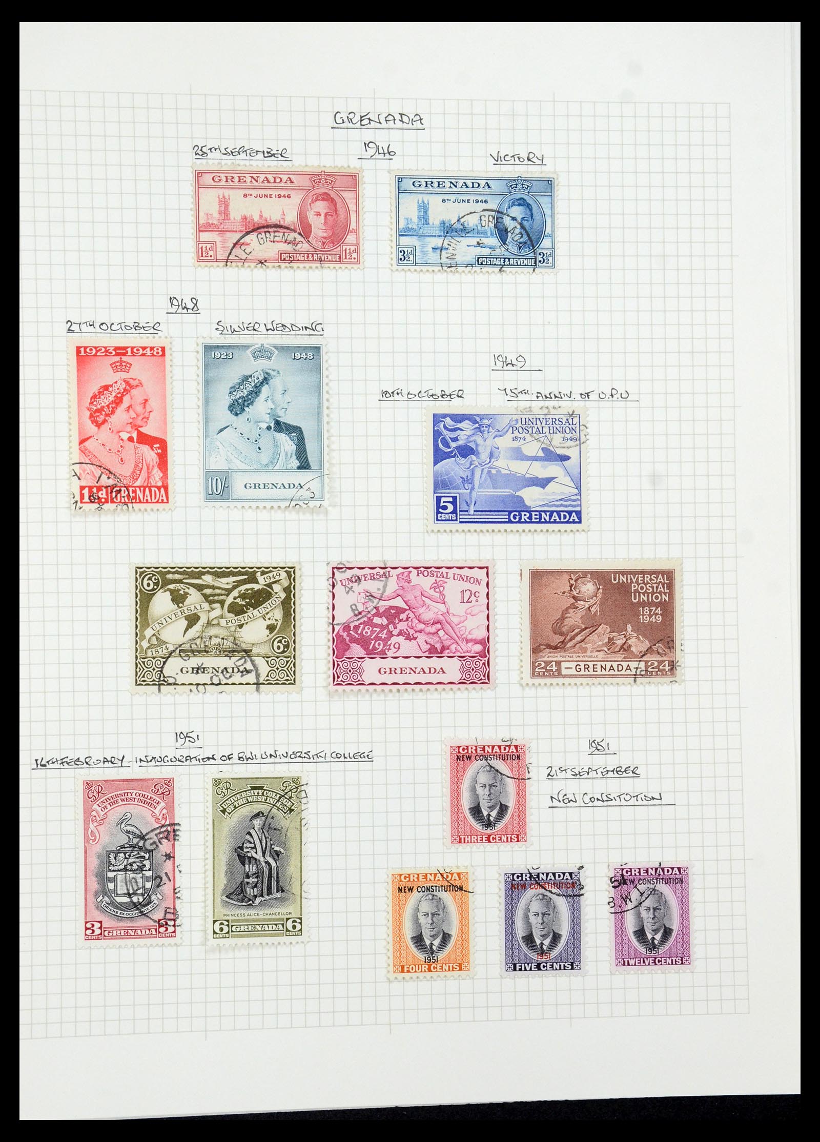 35480 063 - Postzegelverzameling 35480 Engelse koloniën George VI 1936-1953.