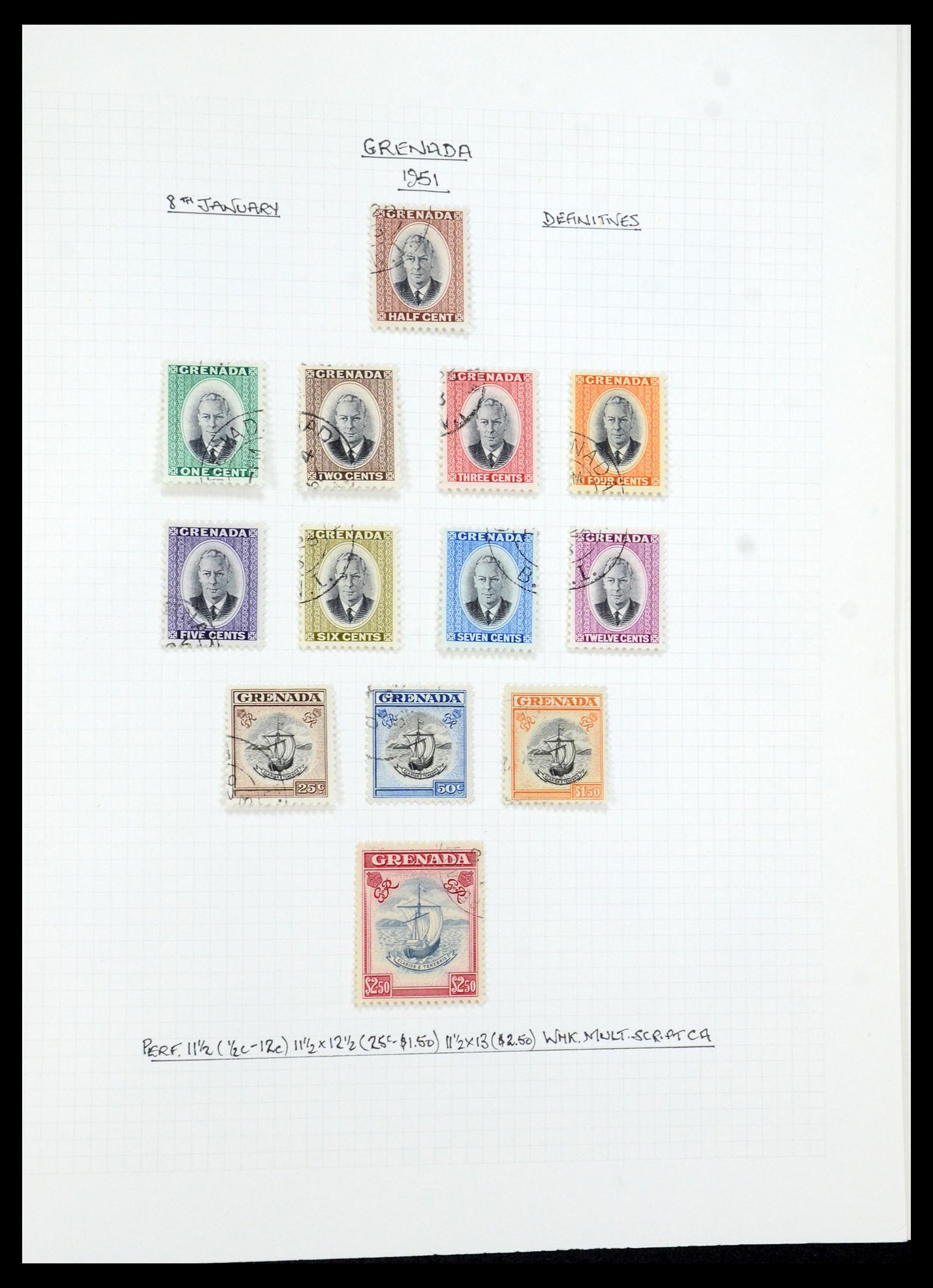 35480 064 - Postzegelverzameling 35480 Engelse koloniën George VI 1936-1953.