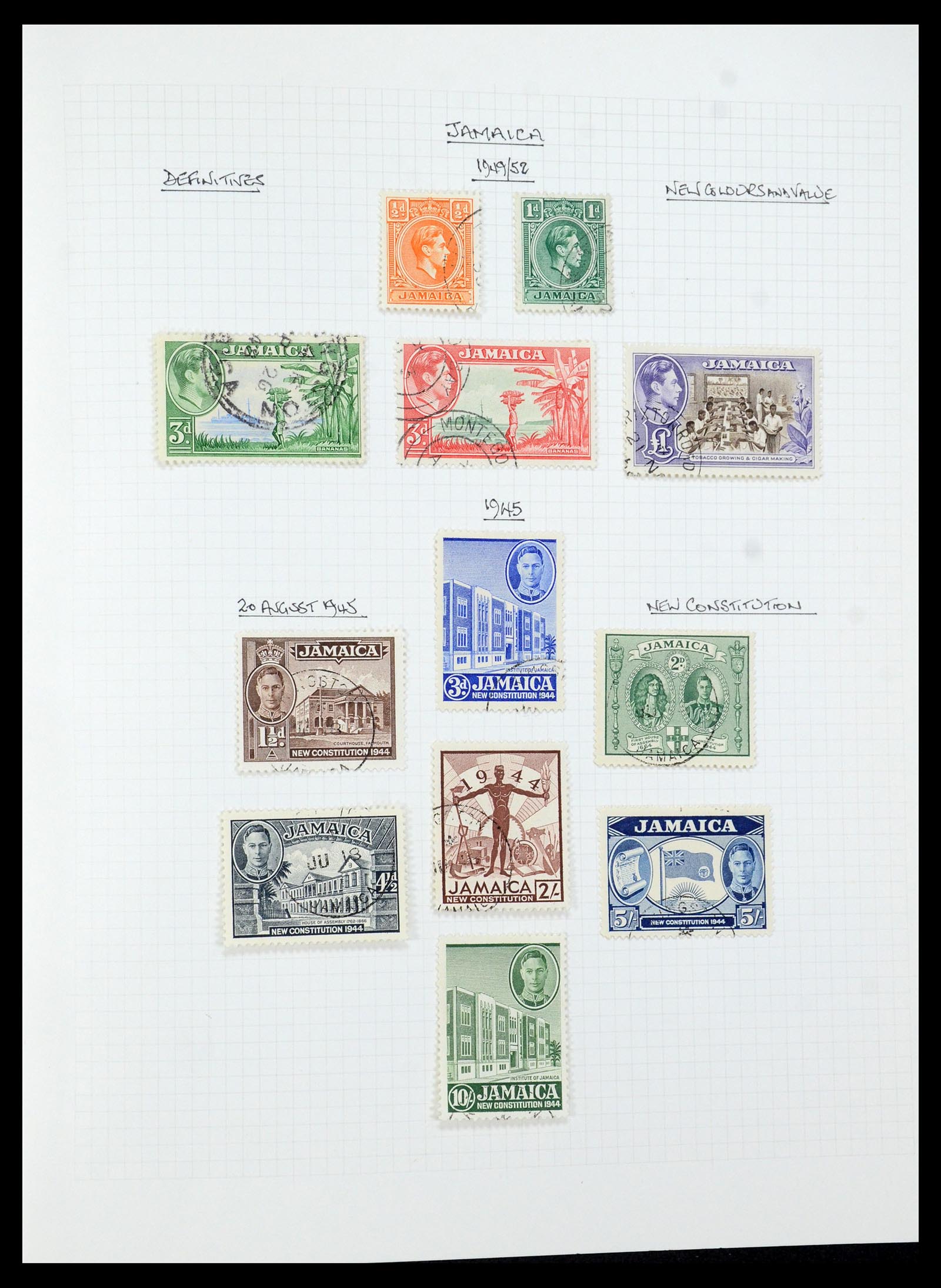 35480 068 - Postzegelverzameling 35480 Engelse koloniën George VI 1936-1953.