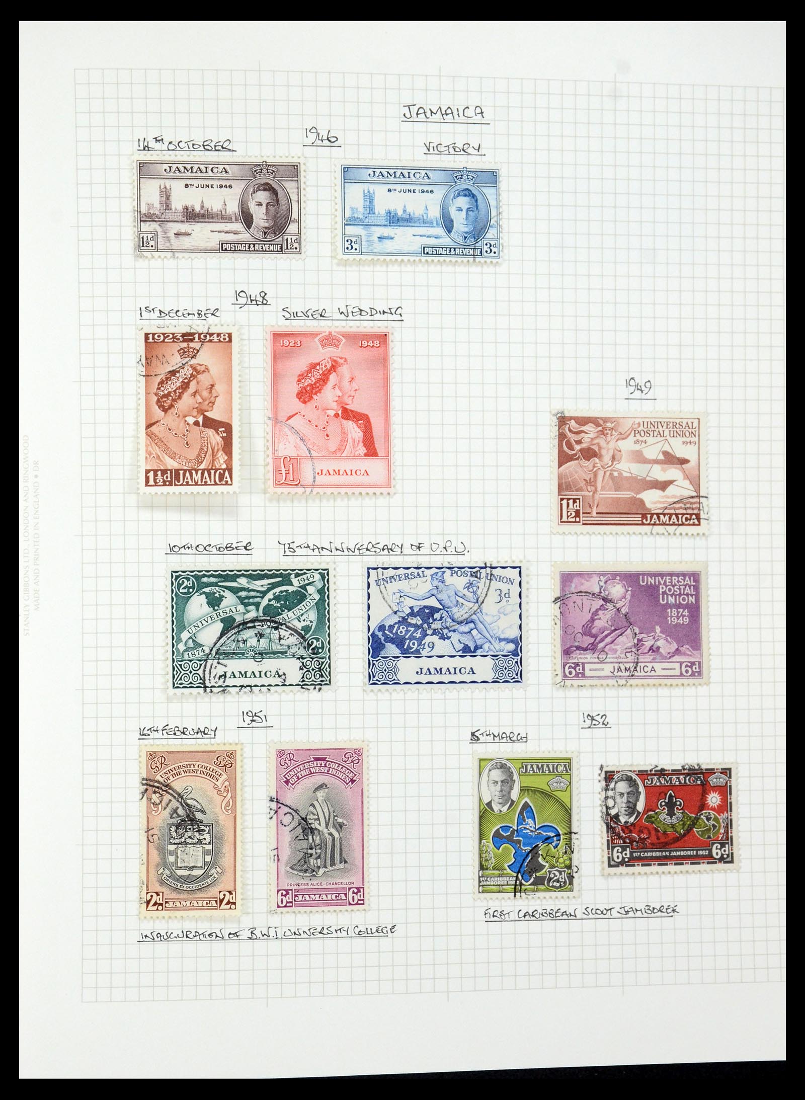 35480 069 - Postzegelverzameling 35480 Engelse koloniën George VI 1936-1953.
