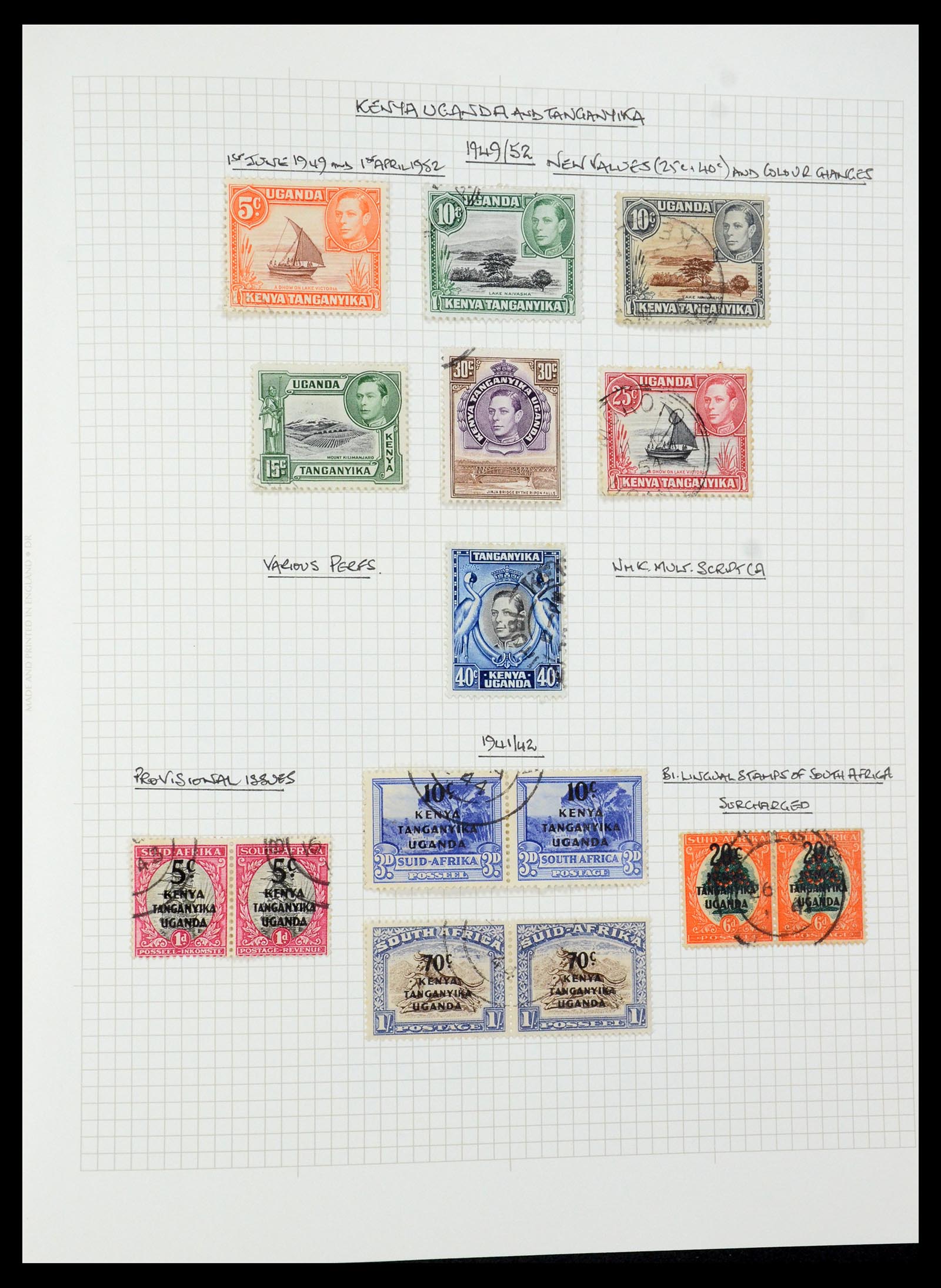35480 071 - Postzegelverzameling 35480 Engelse koloniën George VI 1936-1953.