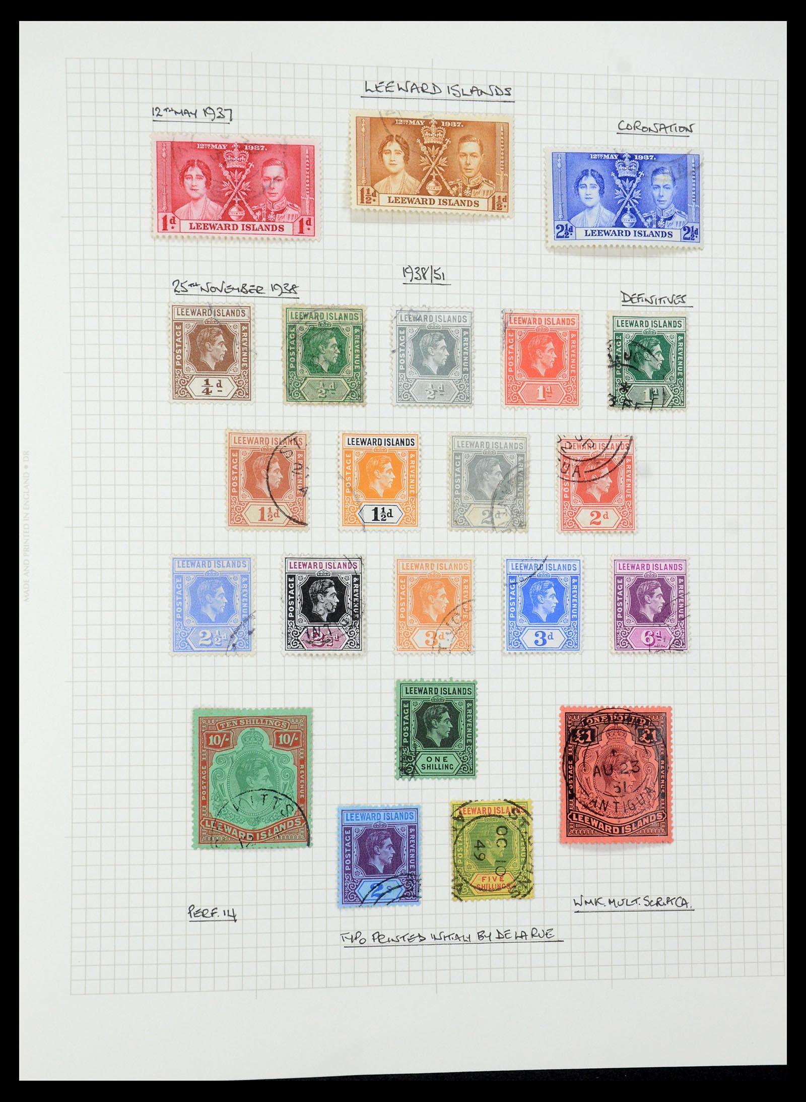 35480 073 - Postzegelverzameling 35480 Engelse koloniën George VI 1936-1953.