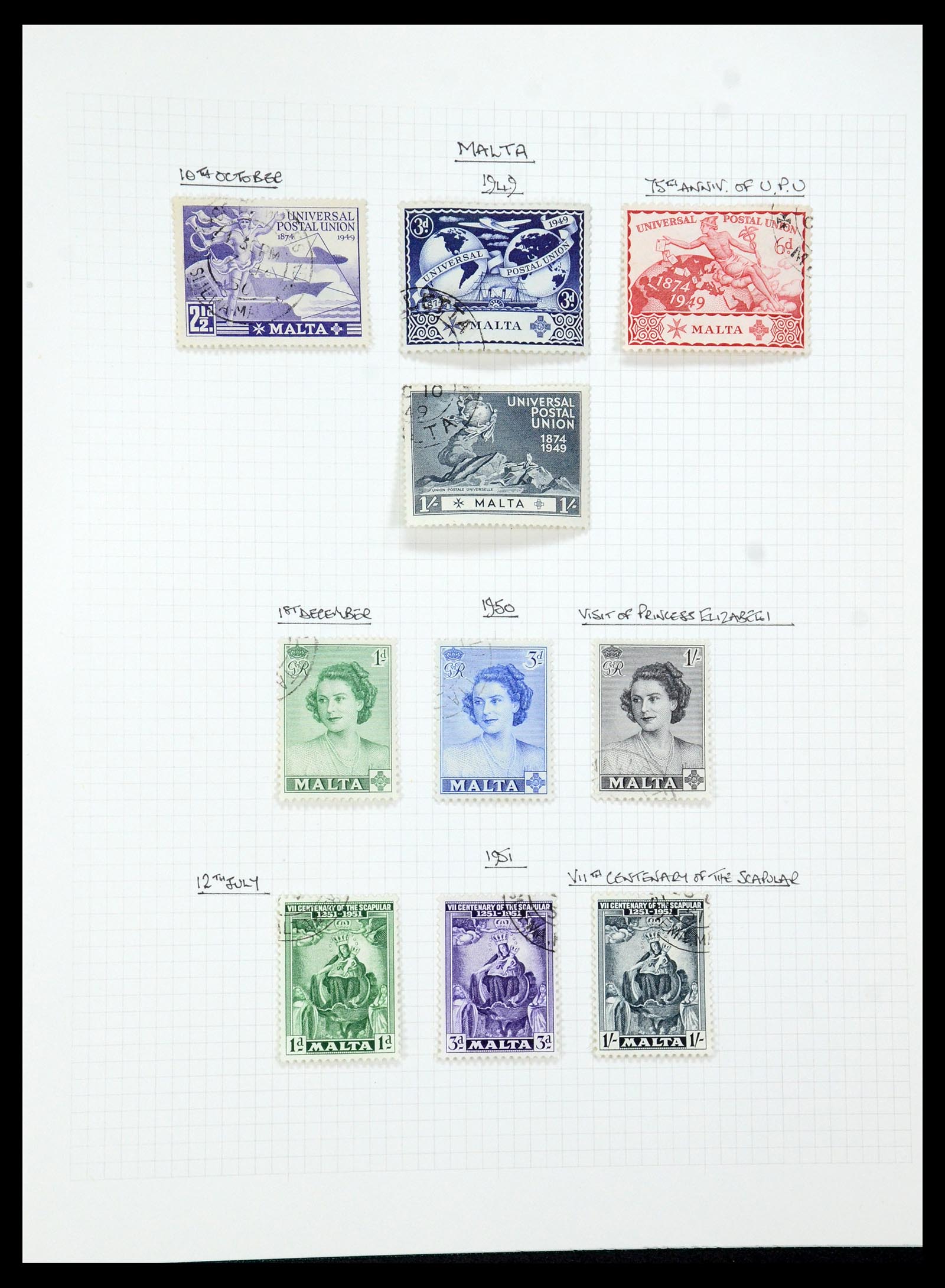 35480 078 - Postzegelverzameling 35480 Engelse koloniën George VI 1936-1953.