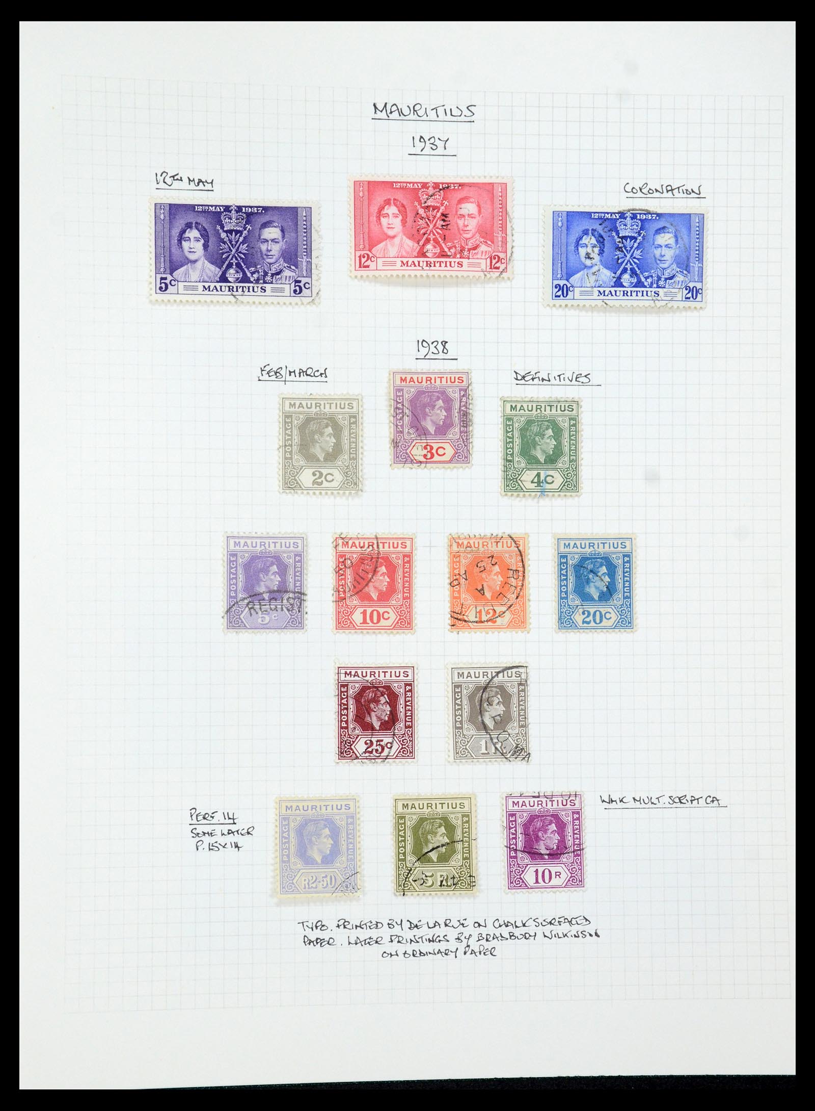 35480 079 - Postzegelverzameling 35480 Engelse koloniën George VI 1936-1953.