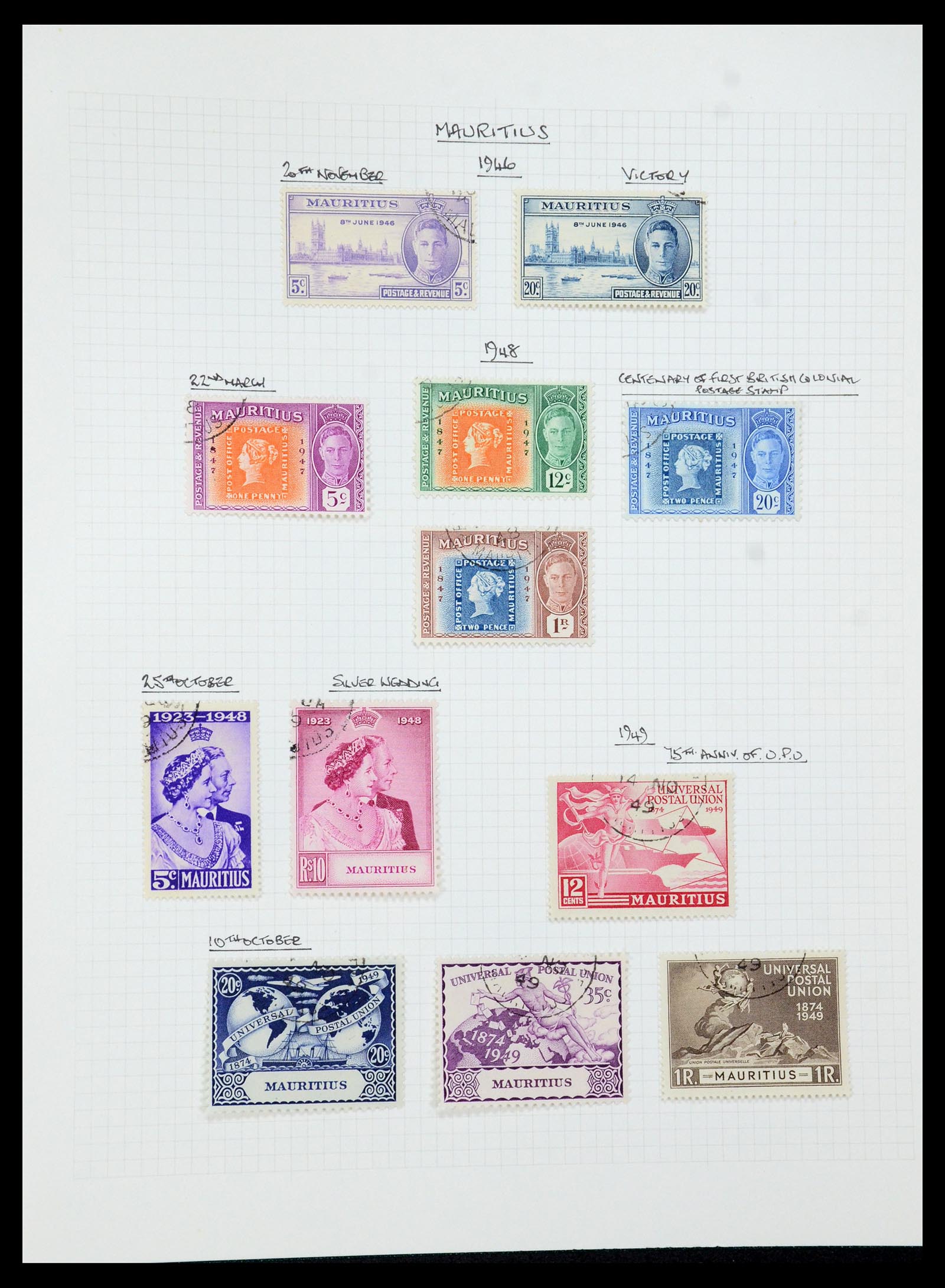 35480 080 - Postzegelverzameling 35480 Engelse koloniën George VI 1936-1953.