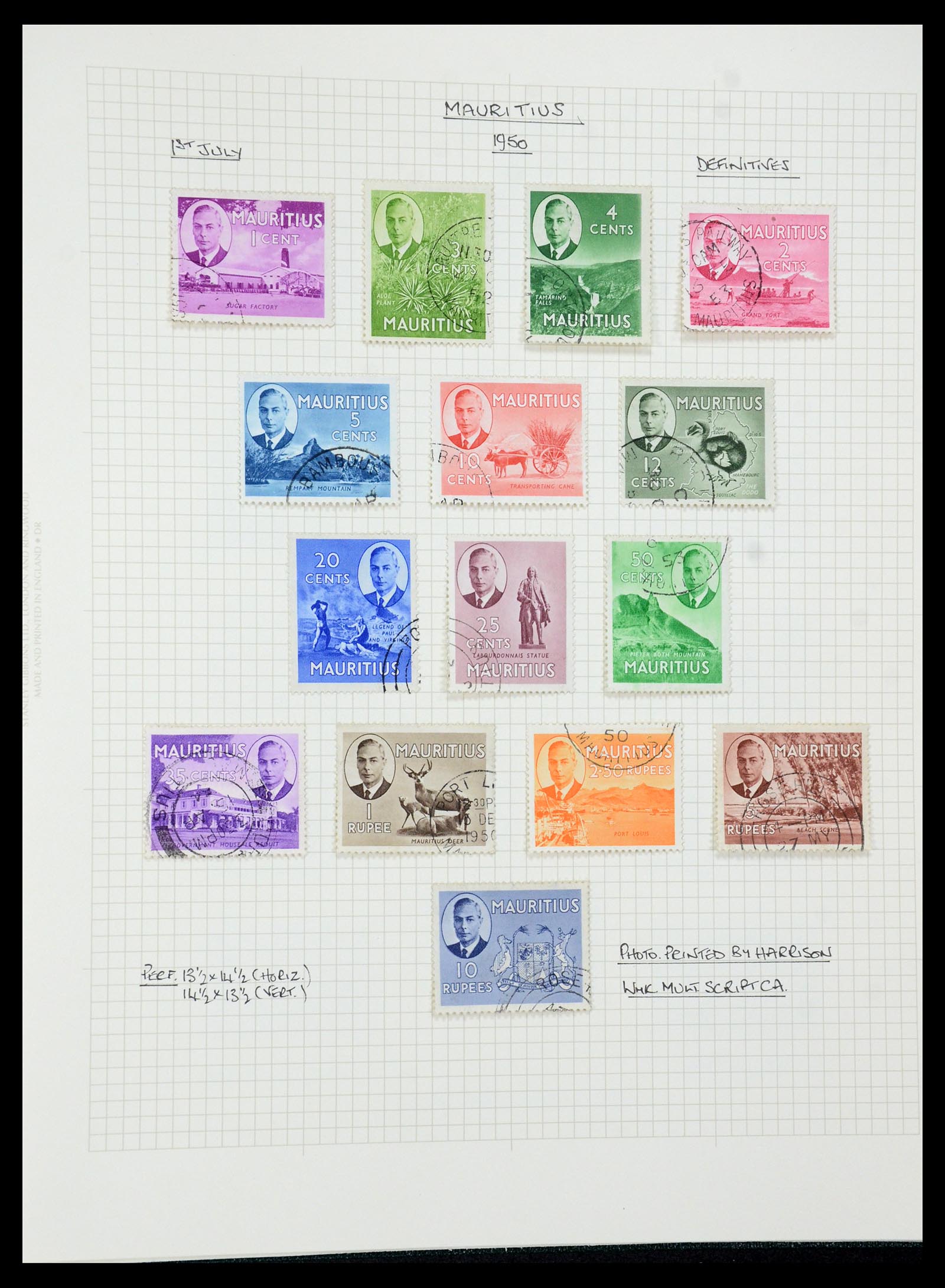 35480 081 - Postzegelverzameling 35480 Engelse koloniën George VI 1936-1953.
