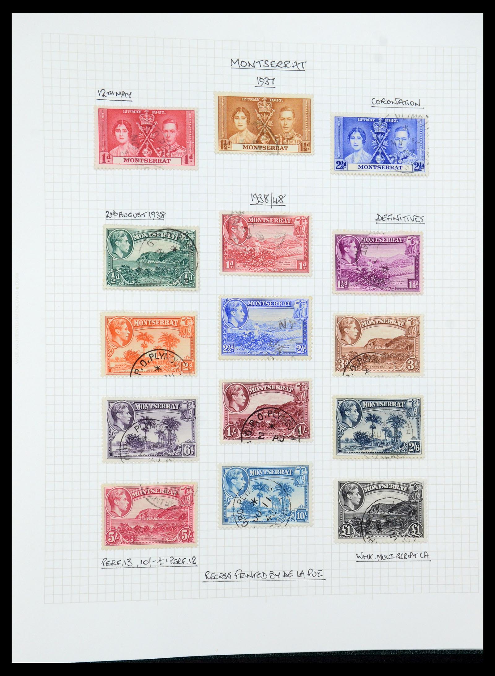 35480 082 - Postzegelverzameling 35480 Engelse koloniën George VI 1936-1953.