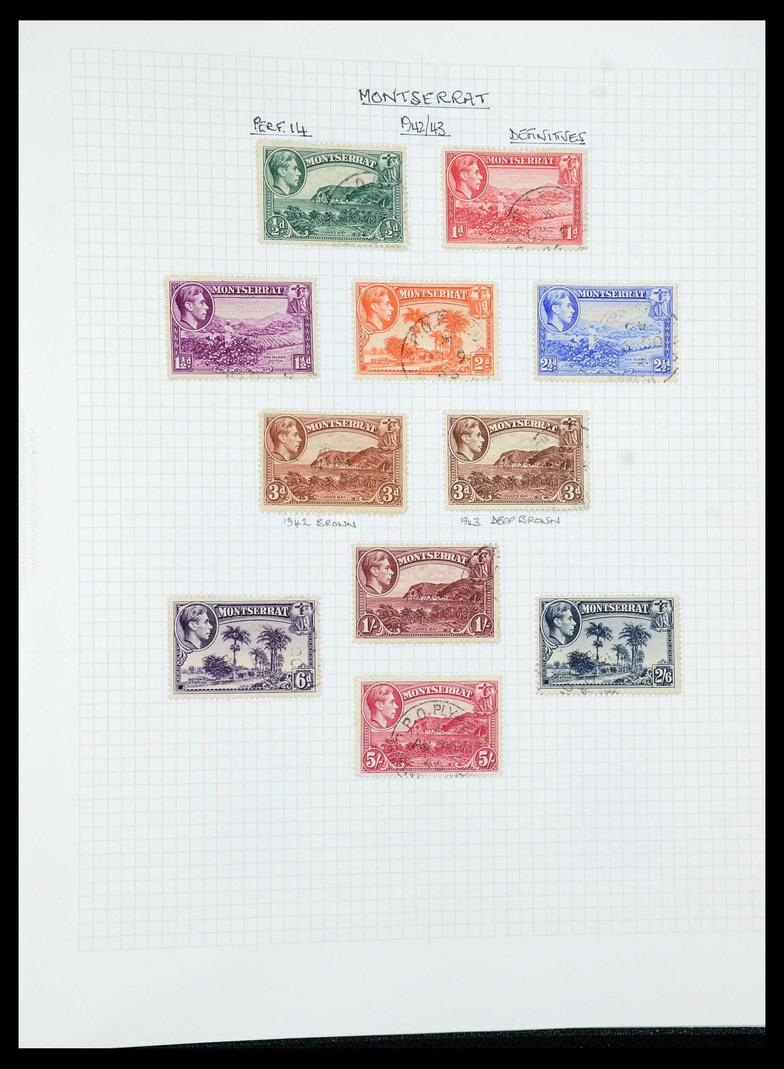 35480 083 - Postzegelverzameling 35480 Engelse koloniën George VI 1936-1953.