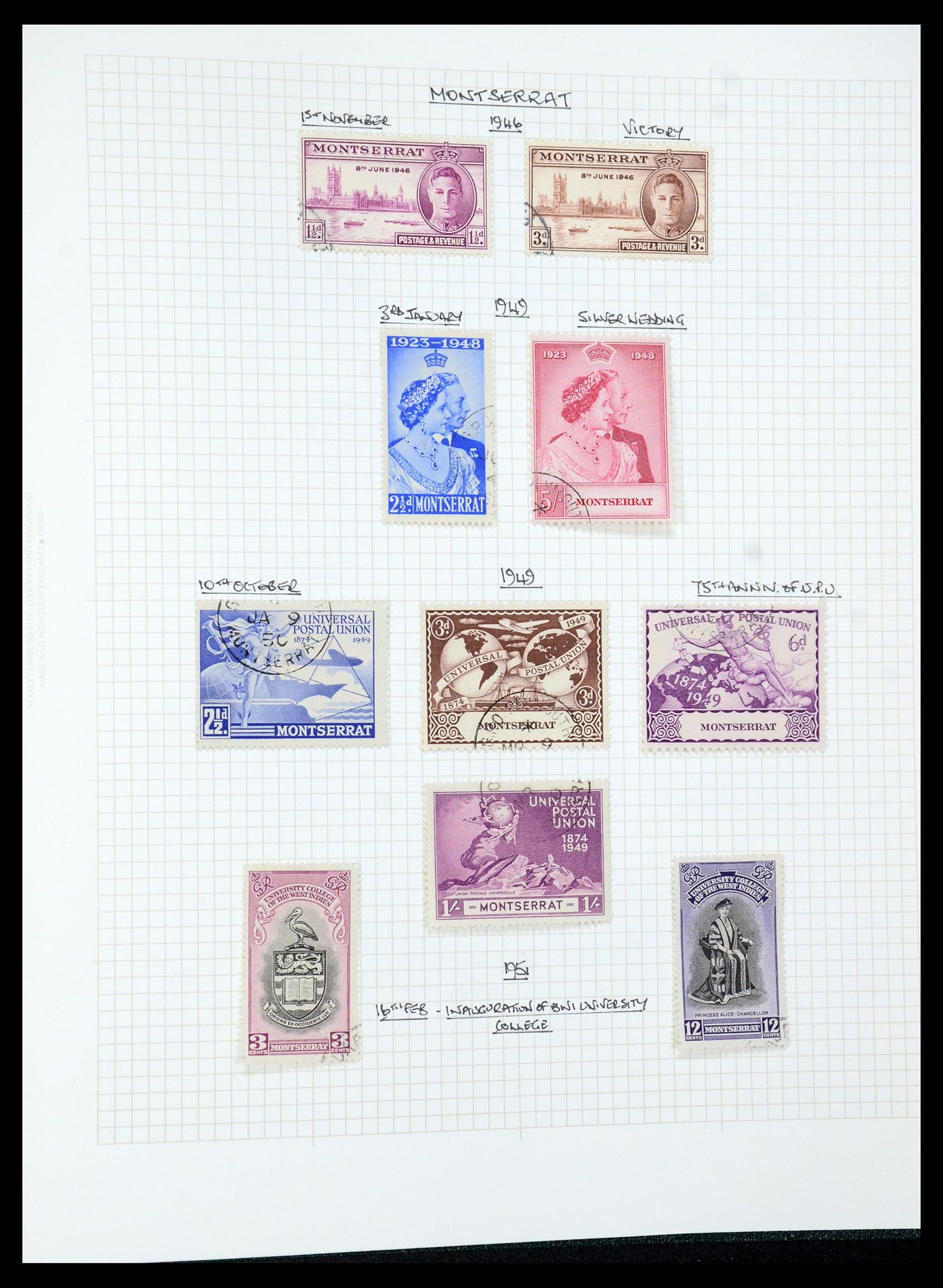35480 084 - Postzegelverzameling 35480 Engelse koloniën George VI 1936-1953.
