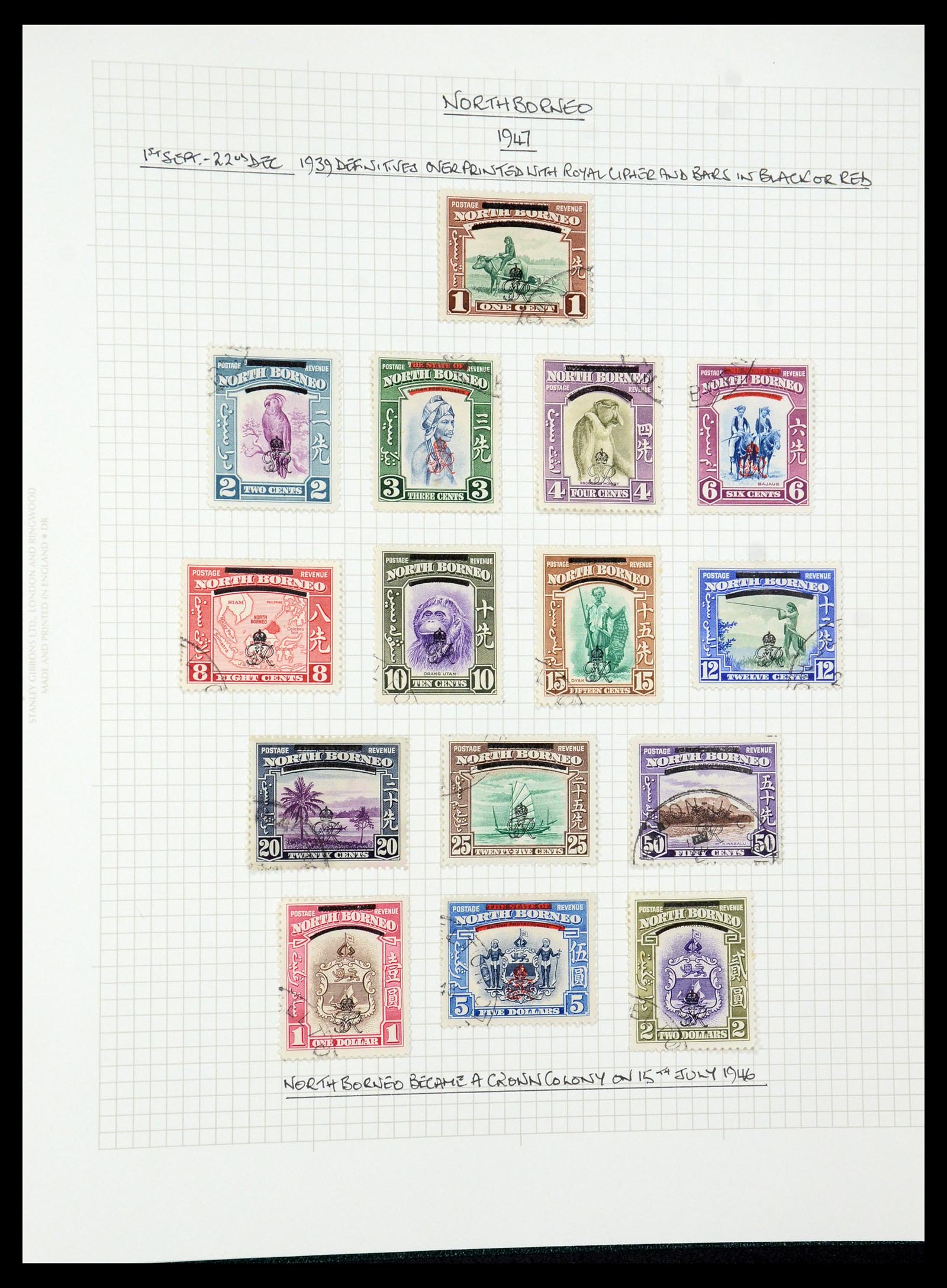 35480 086 - Postzegelverzameling 35480 Engelse koloniën George VI 1936-1953.