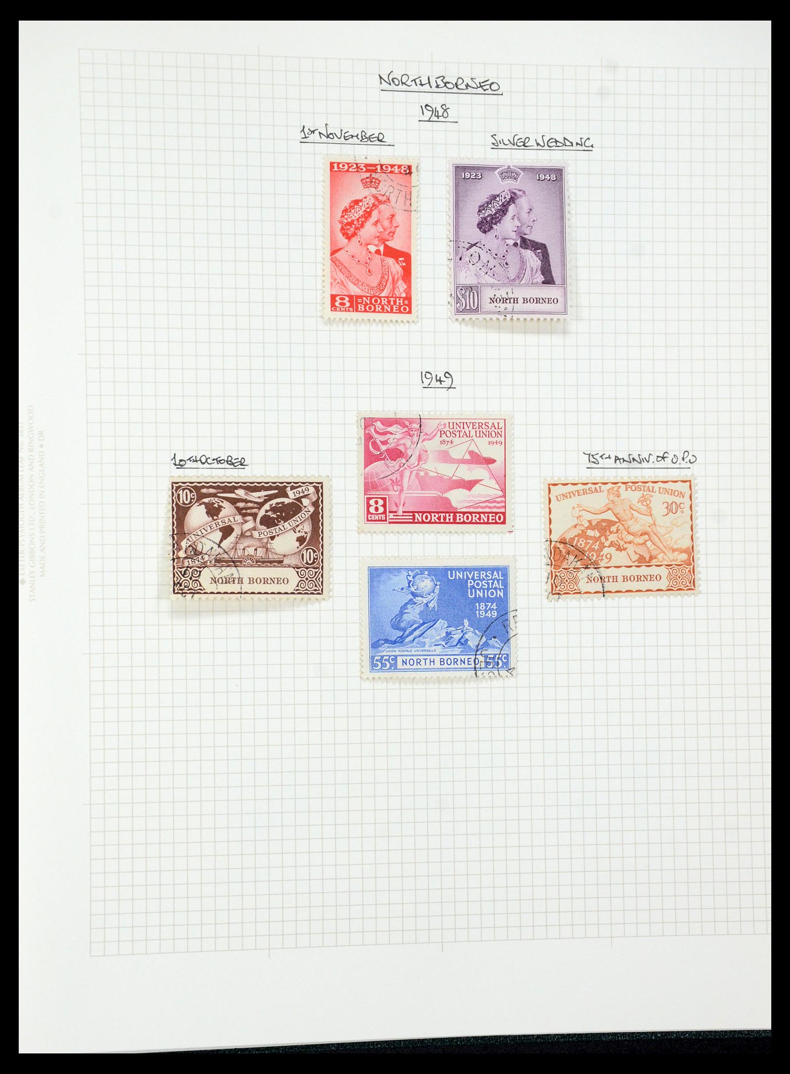 35480 087 - Postzegelverzameling 35480 Engelse koloniën George VI 1936-1953.