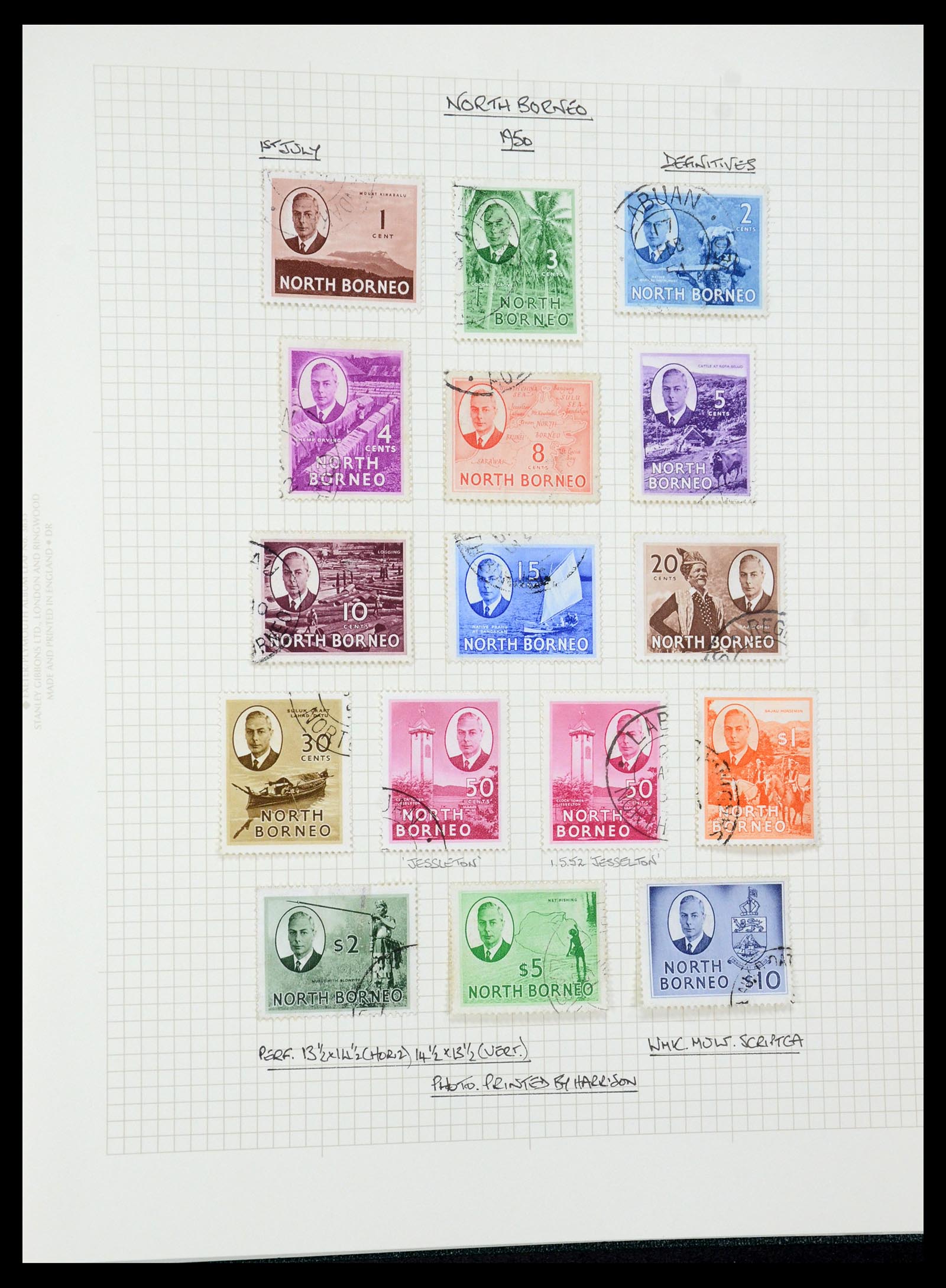 35480 088 - Postzegelverzameling 35480 Engelse koloniën George VI 1936-1953.