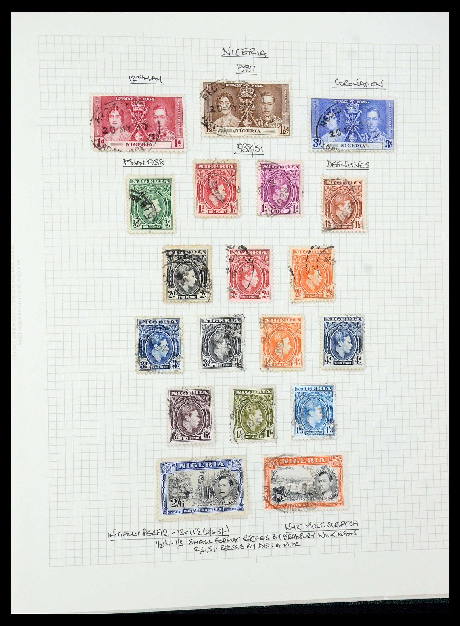 35480 089 - Postzegelverzameling 35480 Engelse koloniën George VI 1936-1953.