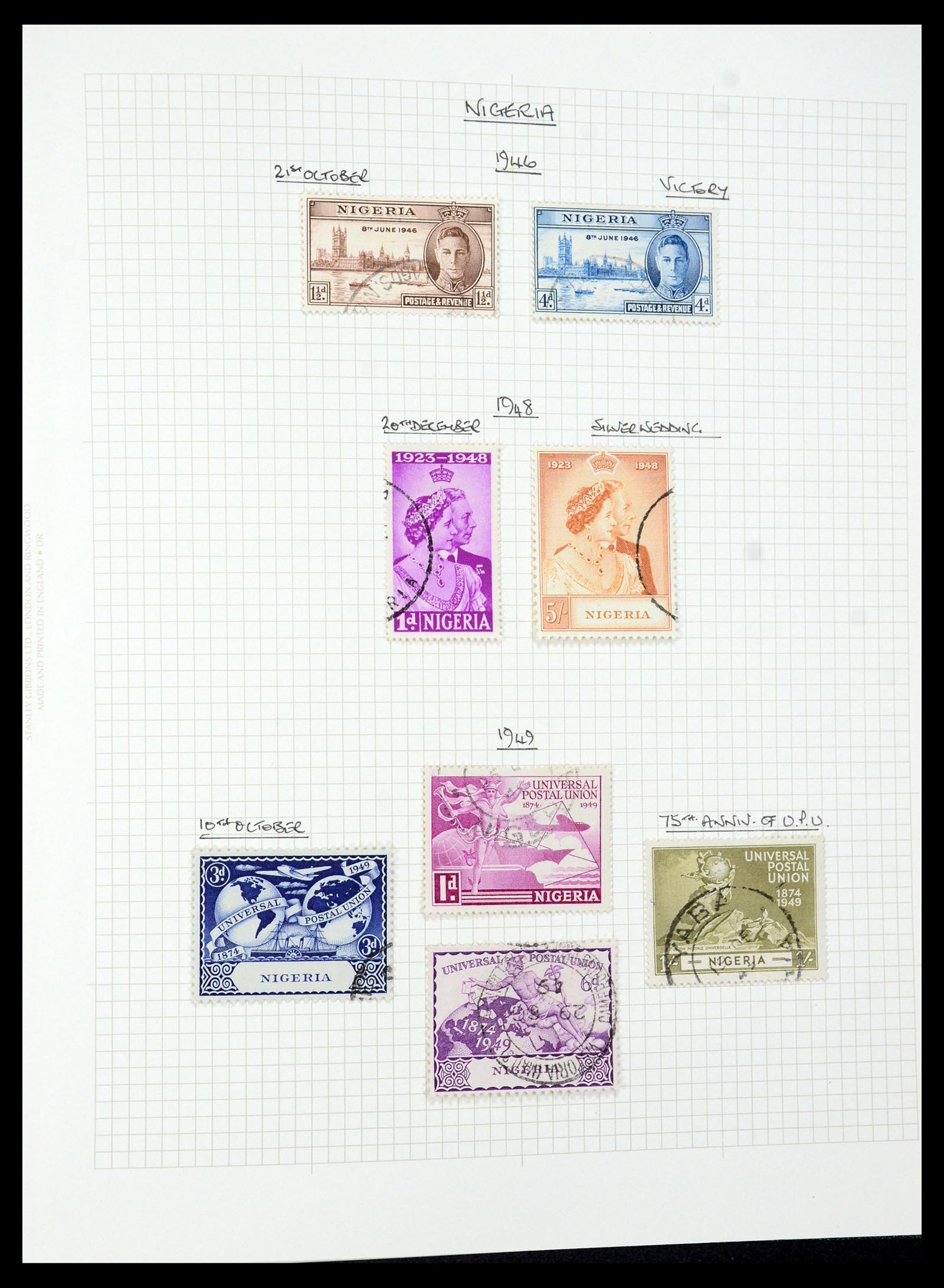 35480 090 - Postzegelverzameling 35480 Engelse koloniën George VI 1936-1953.