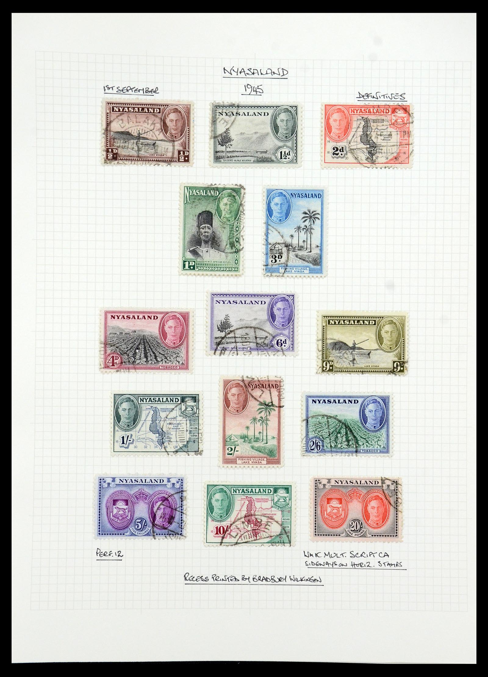 35480 094 - Postzegelverzameling 35480 Engelse koloniën George VI 1936-1953.