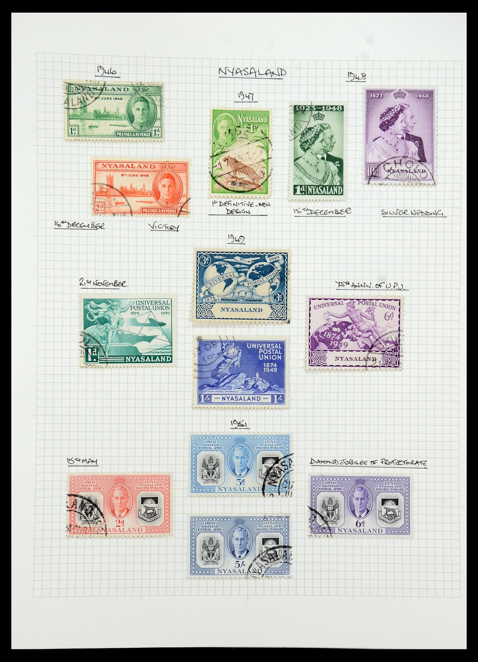 35480 095 - Postzegelverzameling 35480 Engelse koloniën George VI 1936-1953.