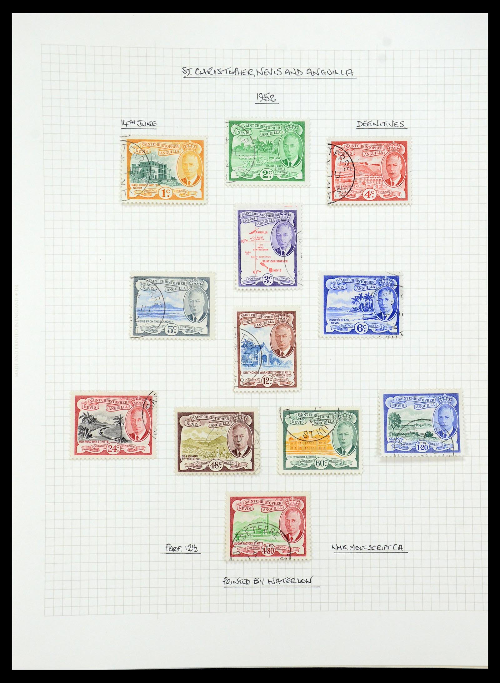 35480 100 - Postzegelverzameling 35480 Engelse koloniën George VI 1936-1953.
