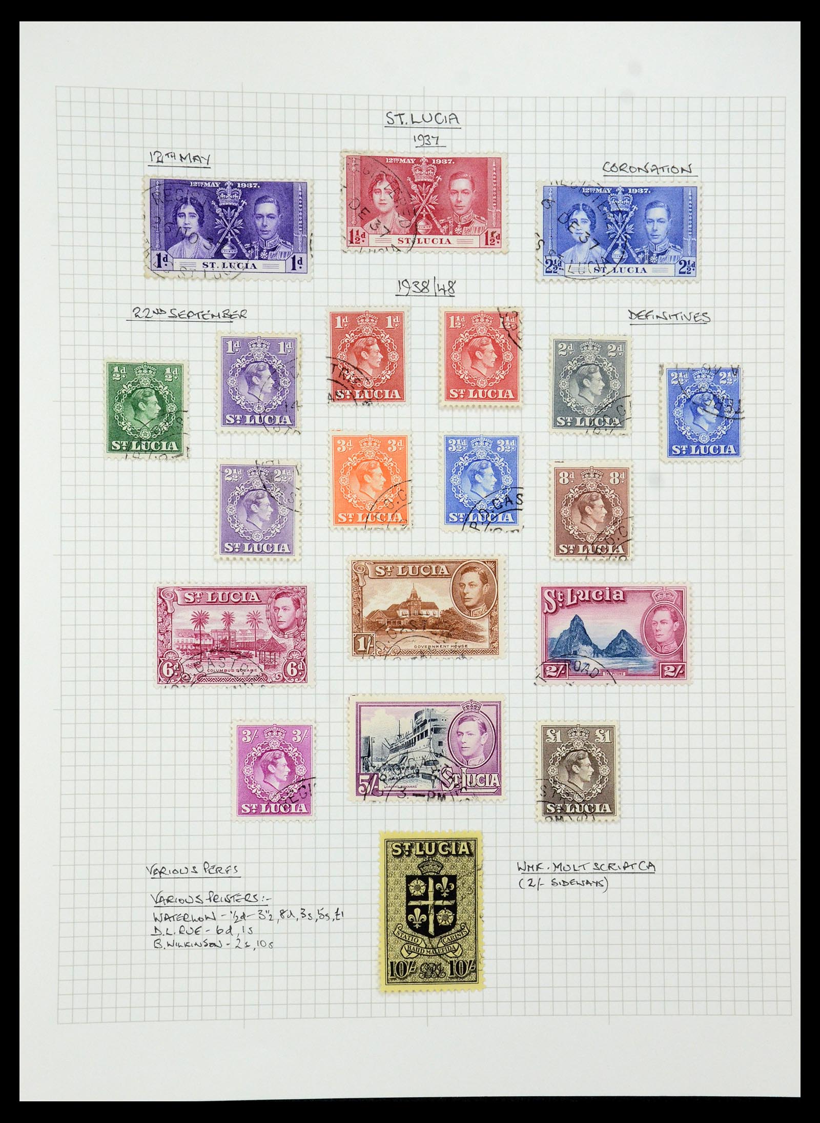 35480 103 - Postzegelverzameling 35480 Engelse koloniën George VI 1936-1953.