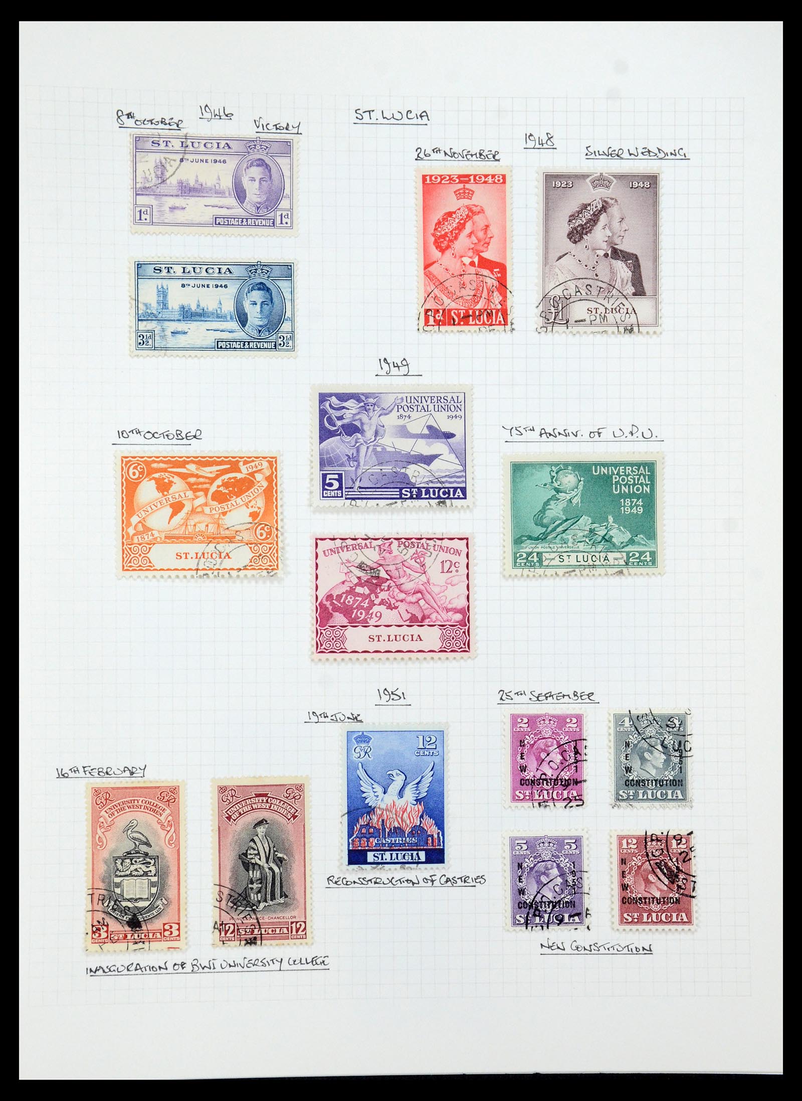 35480 105 - Postzegelverzameling 35480 Engelse koloniën George VI 1936-1953.