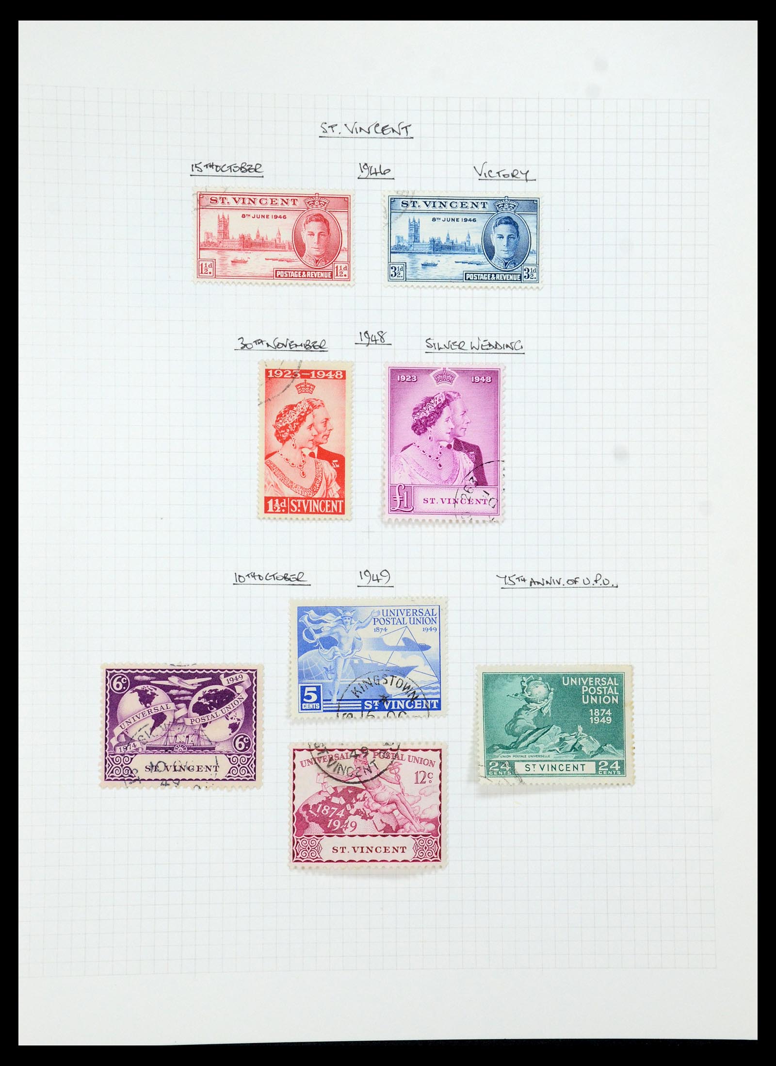 35480 107 - Postzegelverzameling 35480 Engelse koloniën George VI 1936-1953.
