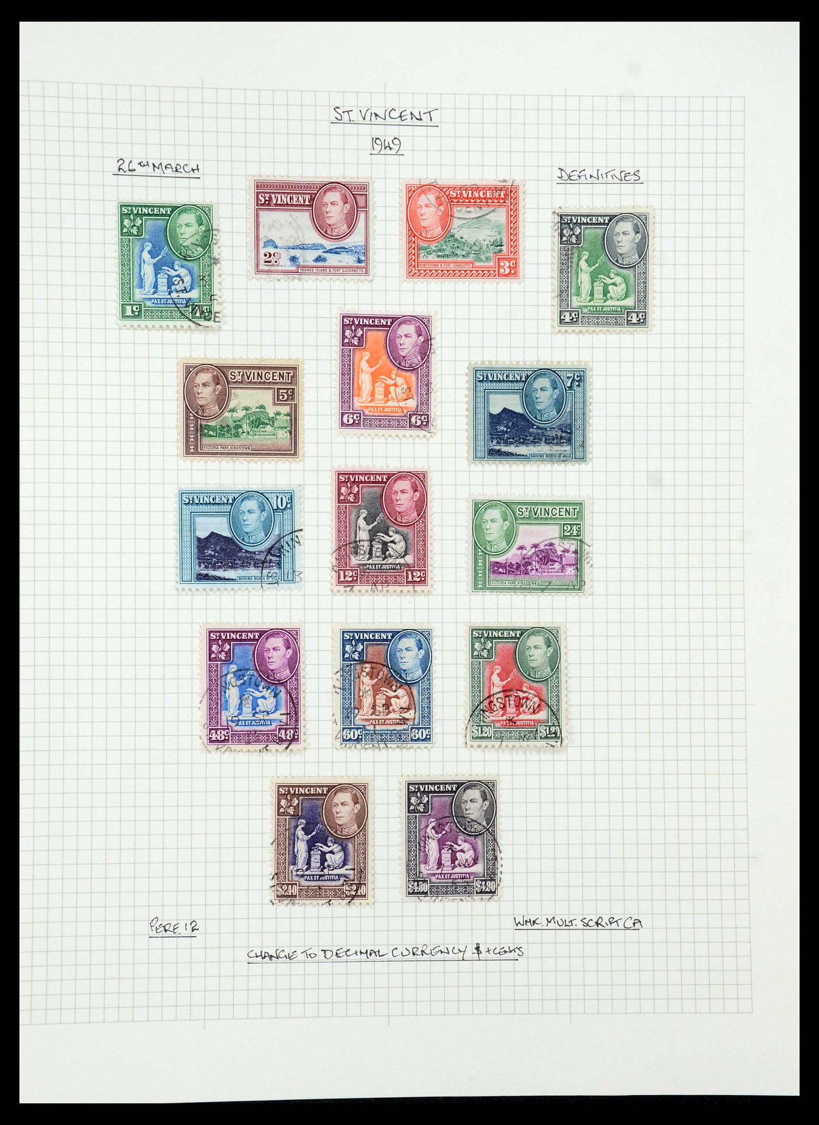 35480 108 - Postzegelverzameling 35480 Engelse koloniën George VI 1936-1953.