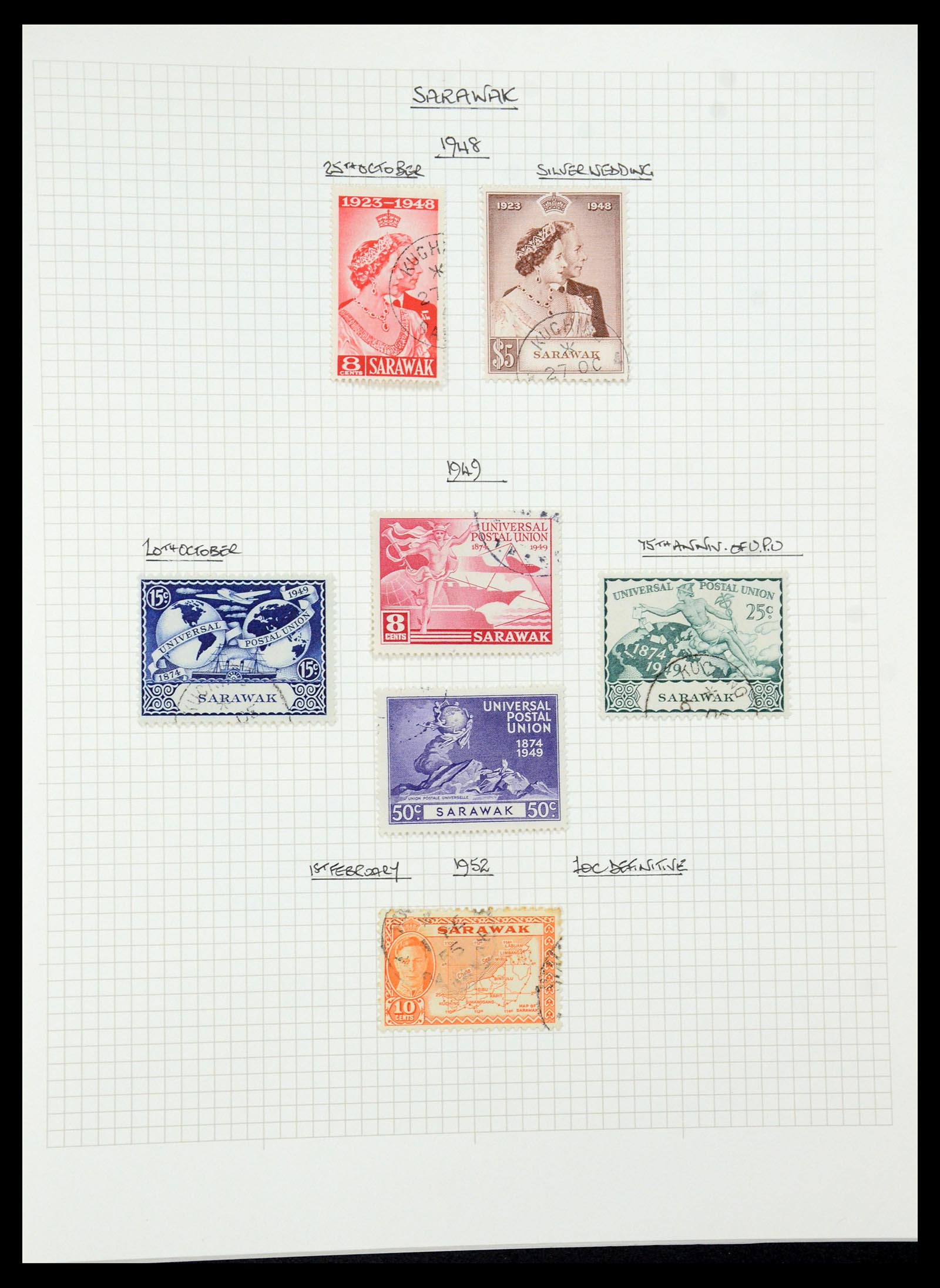 35480 111 - Postzegelverzameling 35480 Engelse koloniën George VI 1936-1953.