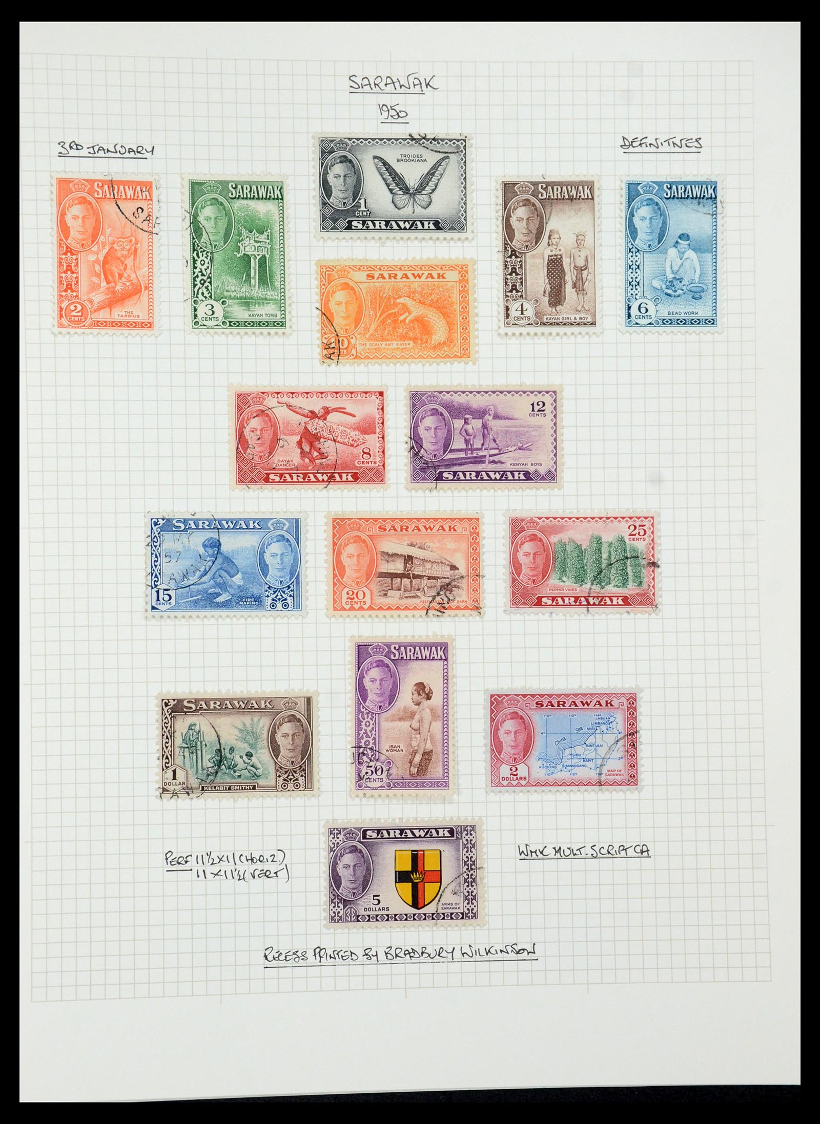 35480 112 - Postzegelverzameling 35480 Engelse koloniën George VI 1936-1953.