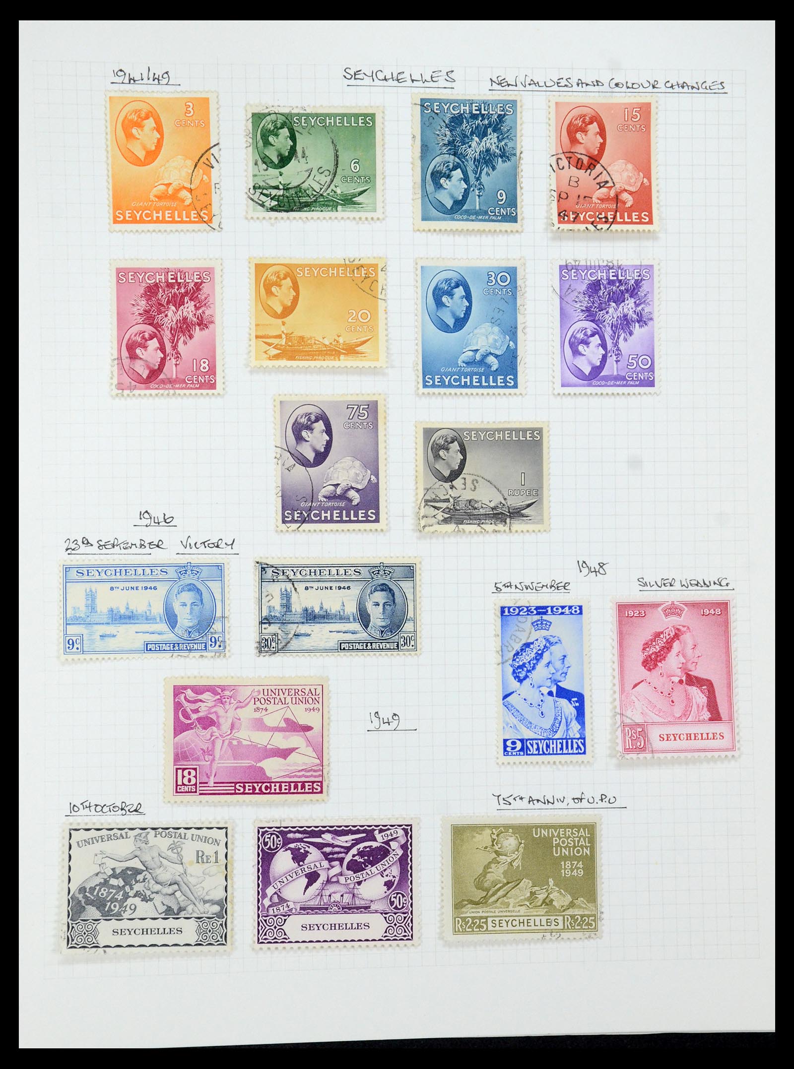 35480 114 - Postzegelverzameling 35480 Engelse koloniën George VI 1936-1953.