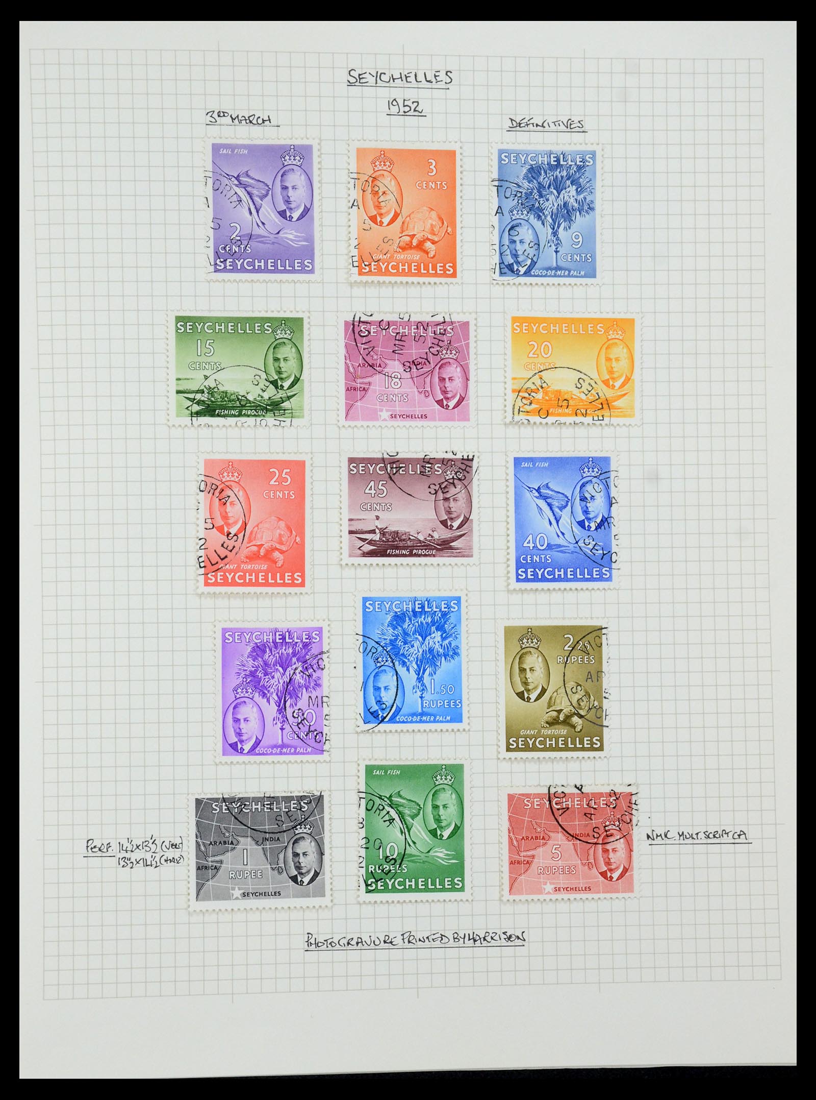 35480 115 - Postzegelverzameling 35480 Engelse koloniën George VI 1936-1953.