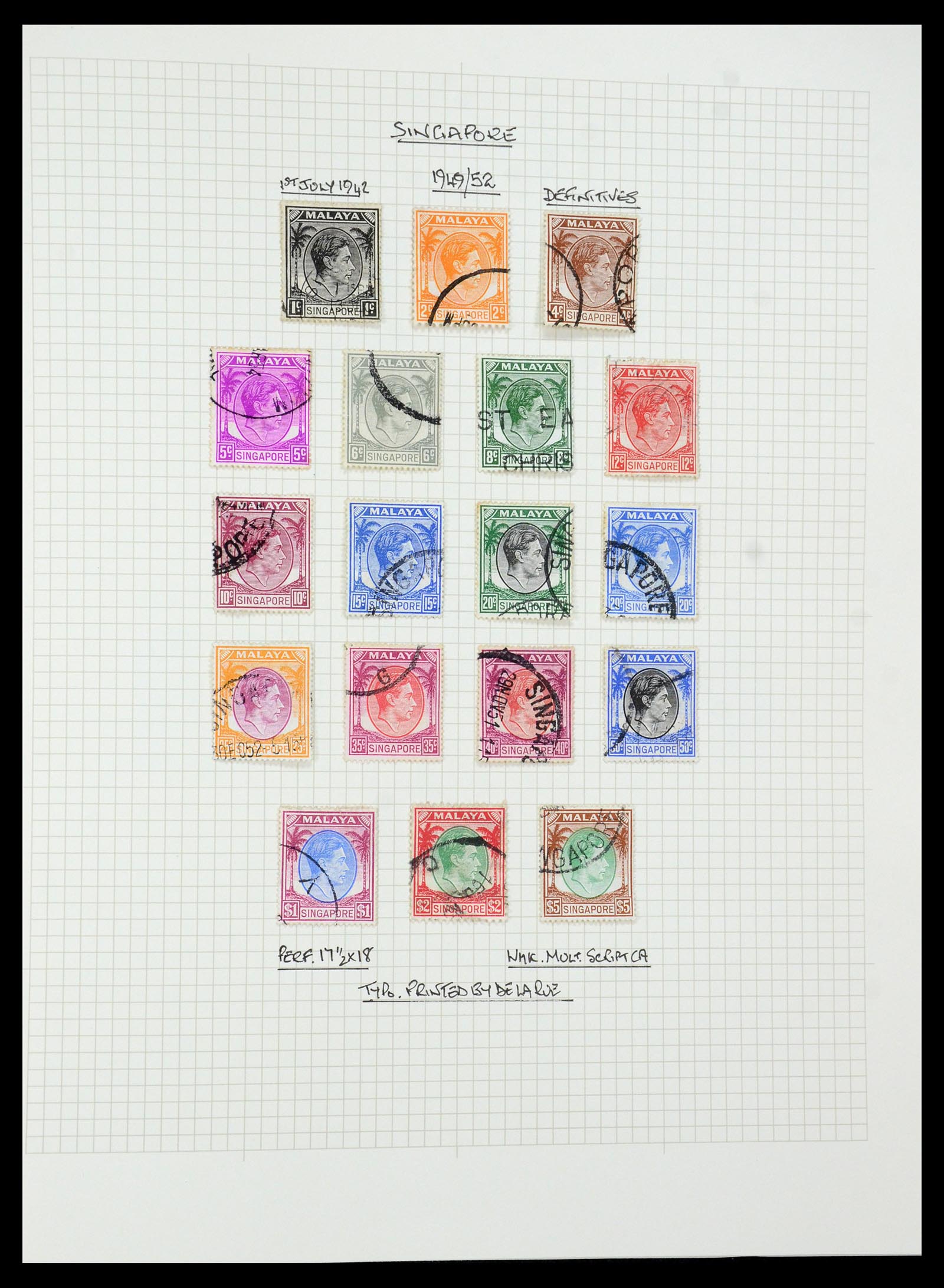 35480 122 - Postzegelverzameling 35480 Engelse koloniën George VI 1936-1953.