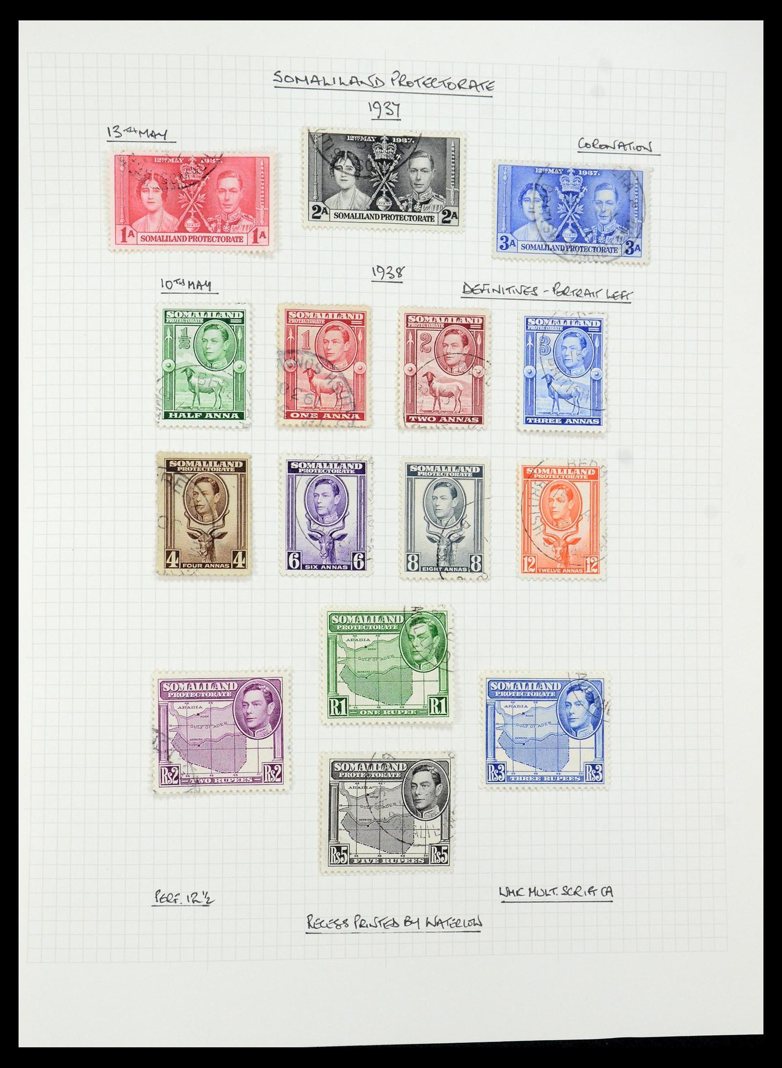 35480 124 - Postzegelverzameling 35480 Engelse koloniën George VI 1936-1953.
