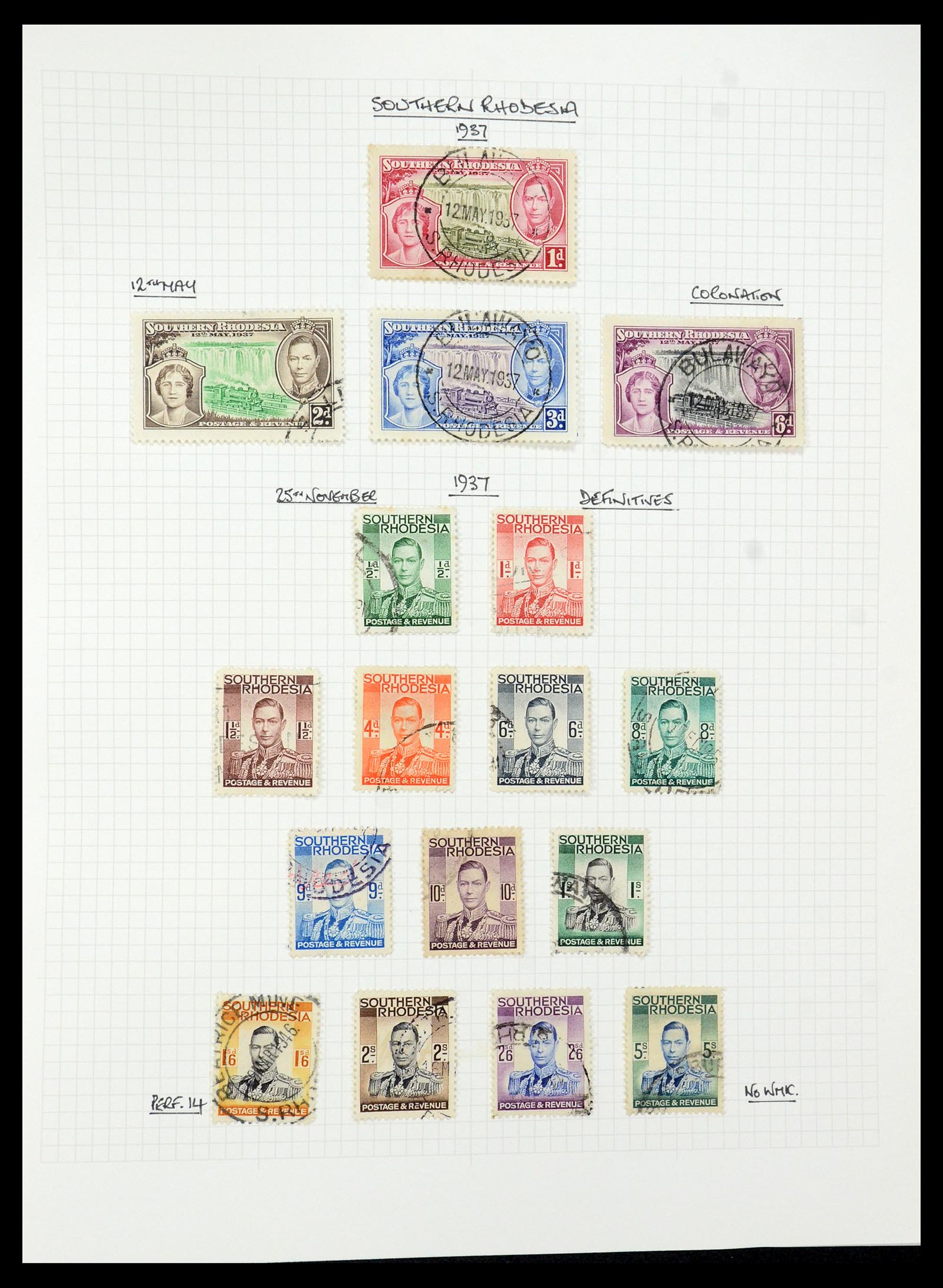 35480 127 - Postzegelverzameling 35480 Engelse koloniën George VI 1936-1953.