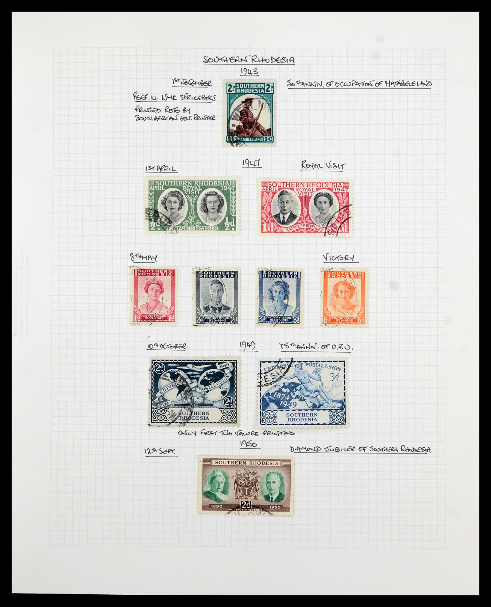 35480 129 - Postzegelverzameling 35480 Engelse koloniën George VI 1936-1953.
