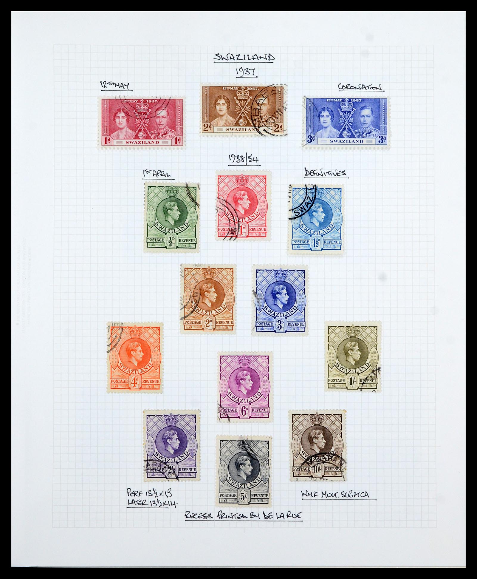 35480 130 - Postzegelverzameling 35480 Engelse koloniën George VI 1936-1953.