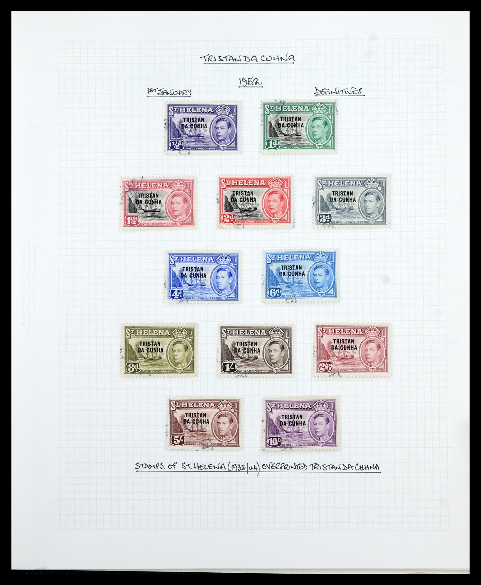 35480 134 - Postzegelverzameling 35480 Engelse koloniën George VI 1936-1953.